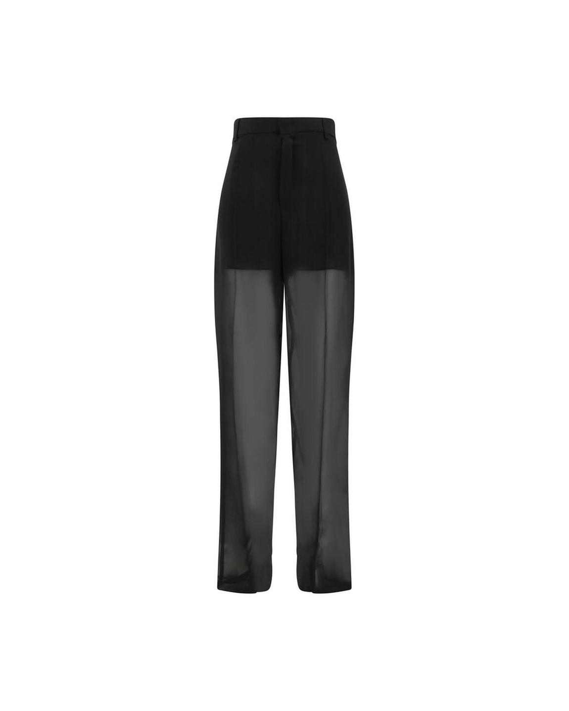 Sheer Overlay Pants High Waist Style Wo - Black Jeans main product photo