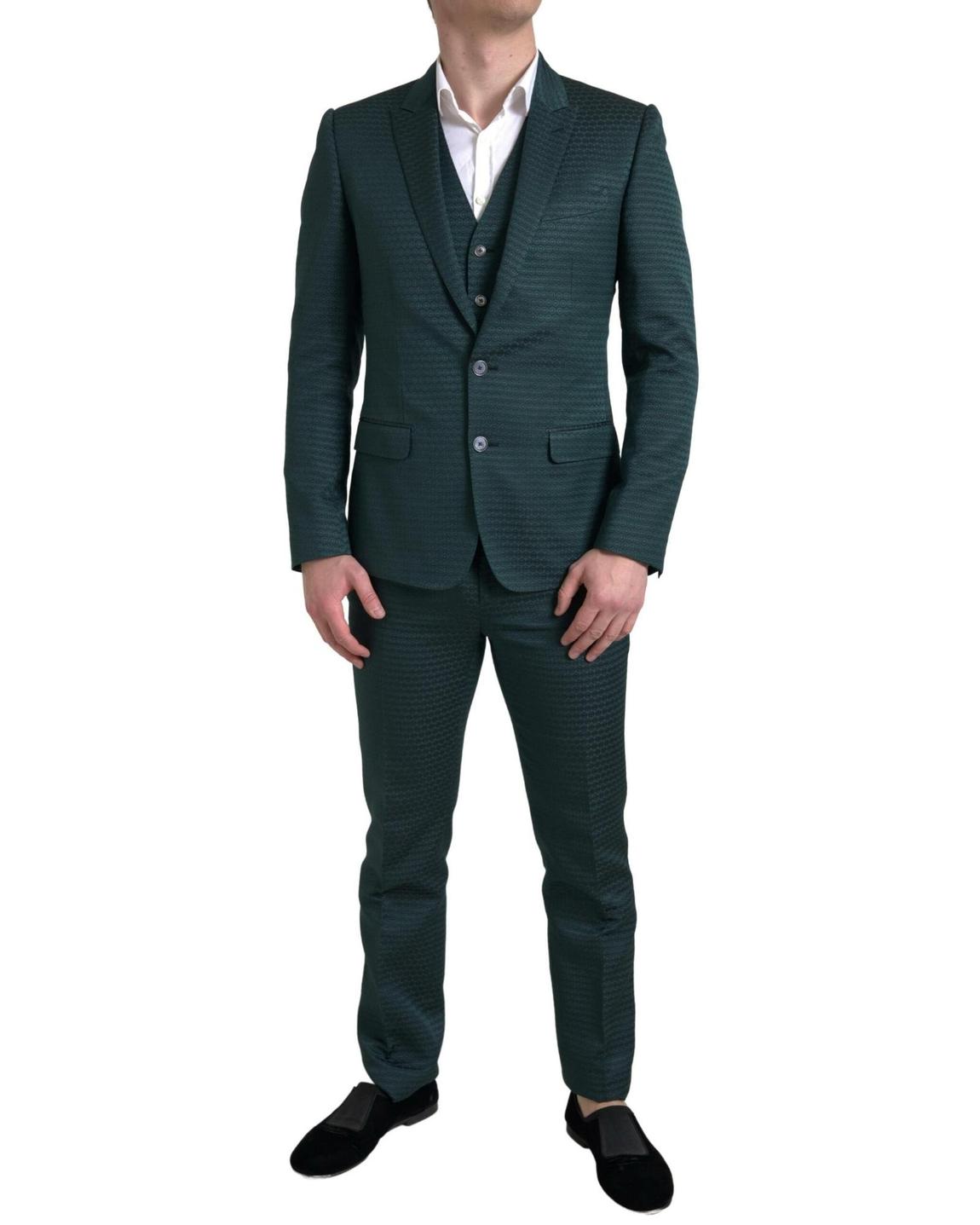 Tailored Textured Suit - Green main product photo