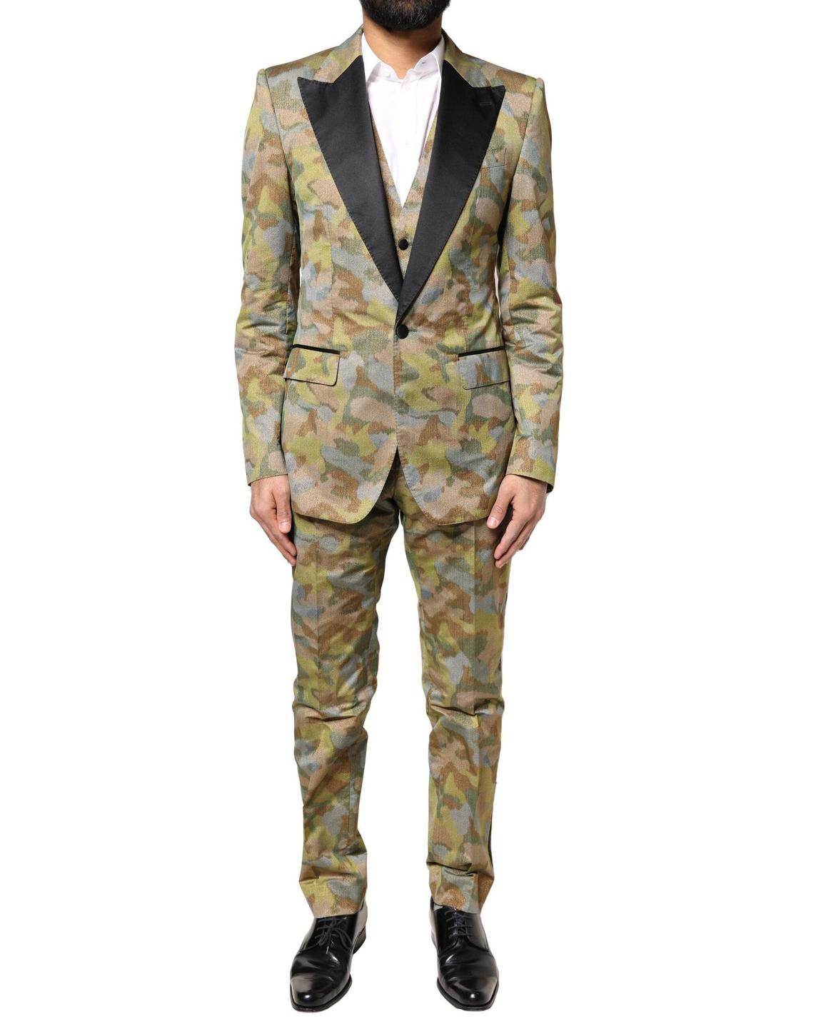Camo Print Tailored Suit - Multicolor main product photo