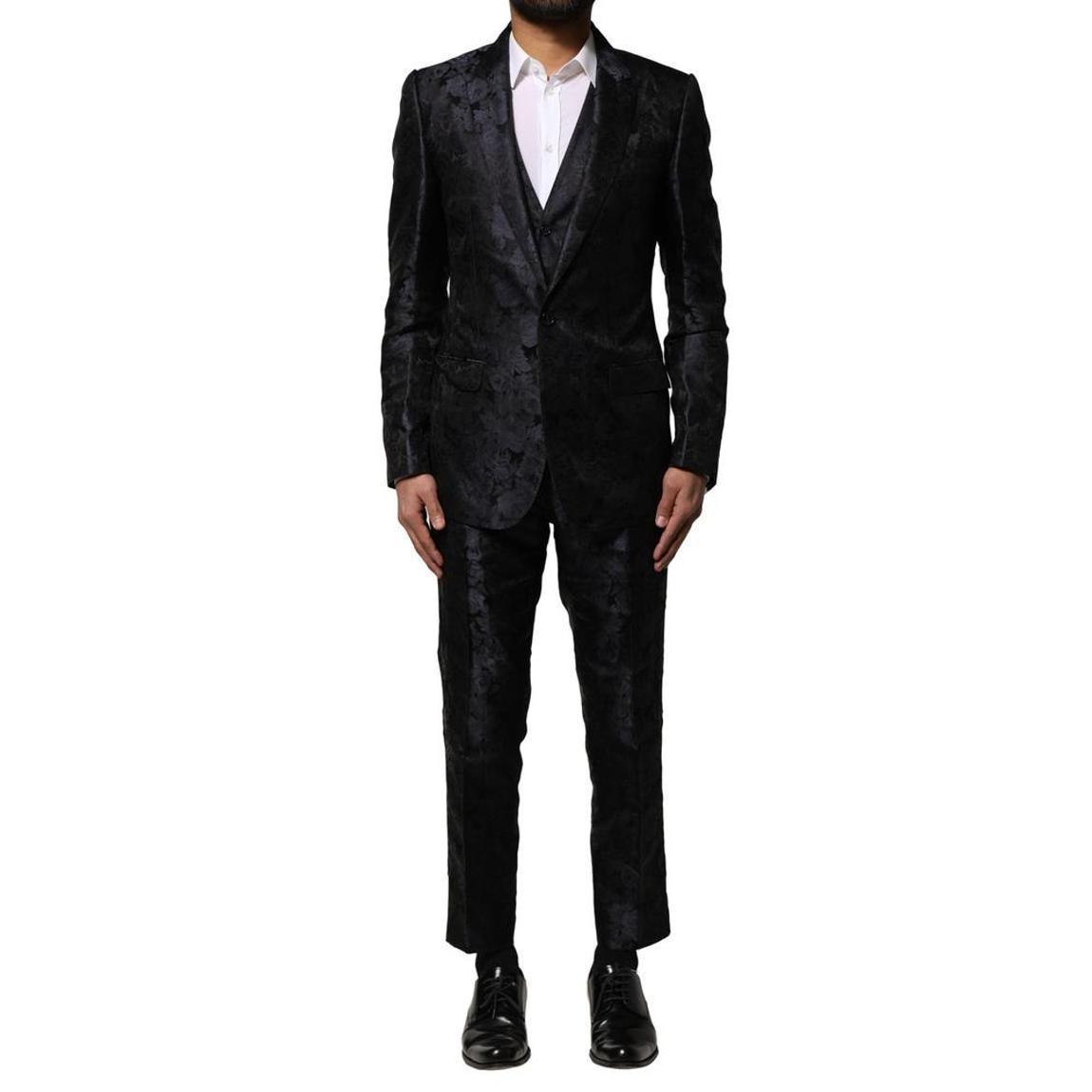 Floral Patterned Slim Suit - Blue main product photo