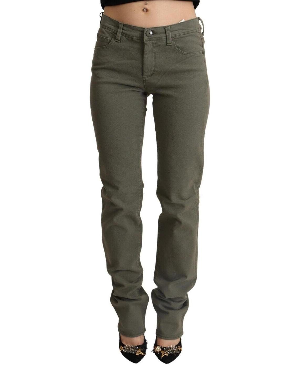 Straight Leg Olive Green Pants Wo - Gray Jeans main product photo