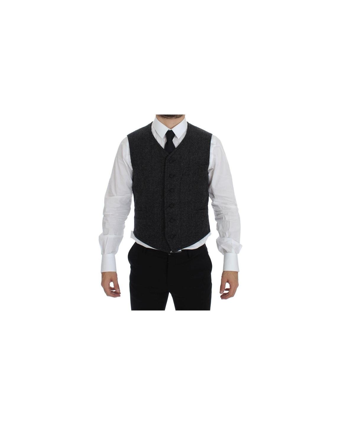 Wool Vest VNeck Tailored Fit - Gray main product photo