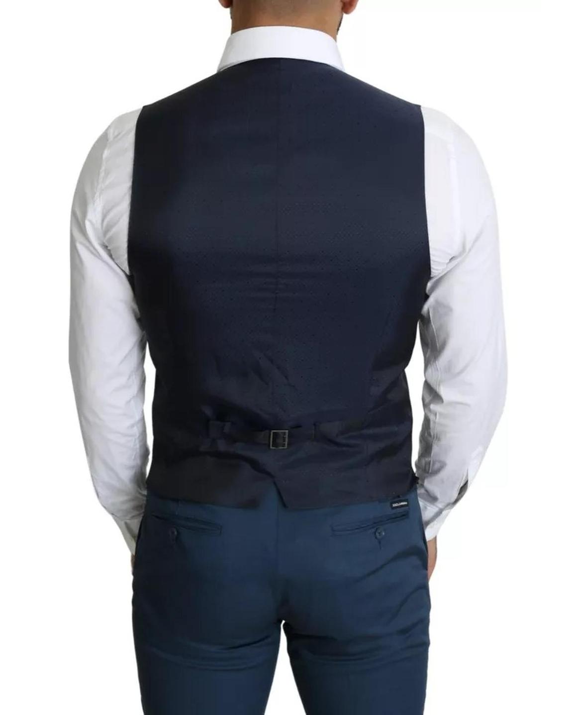 Classic Fit Waistcoat Navy Blue Vests main product photo