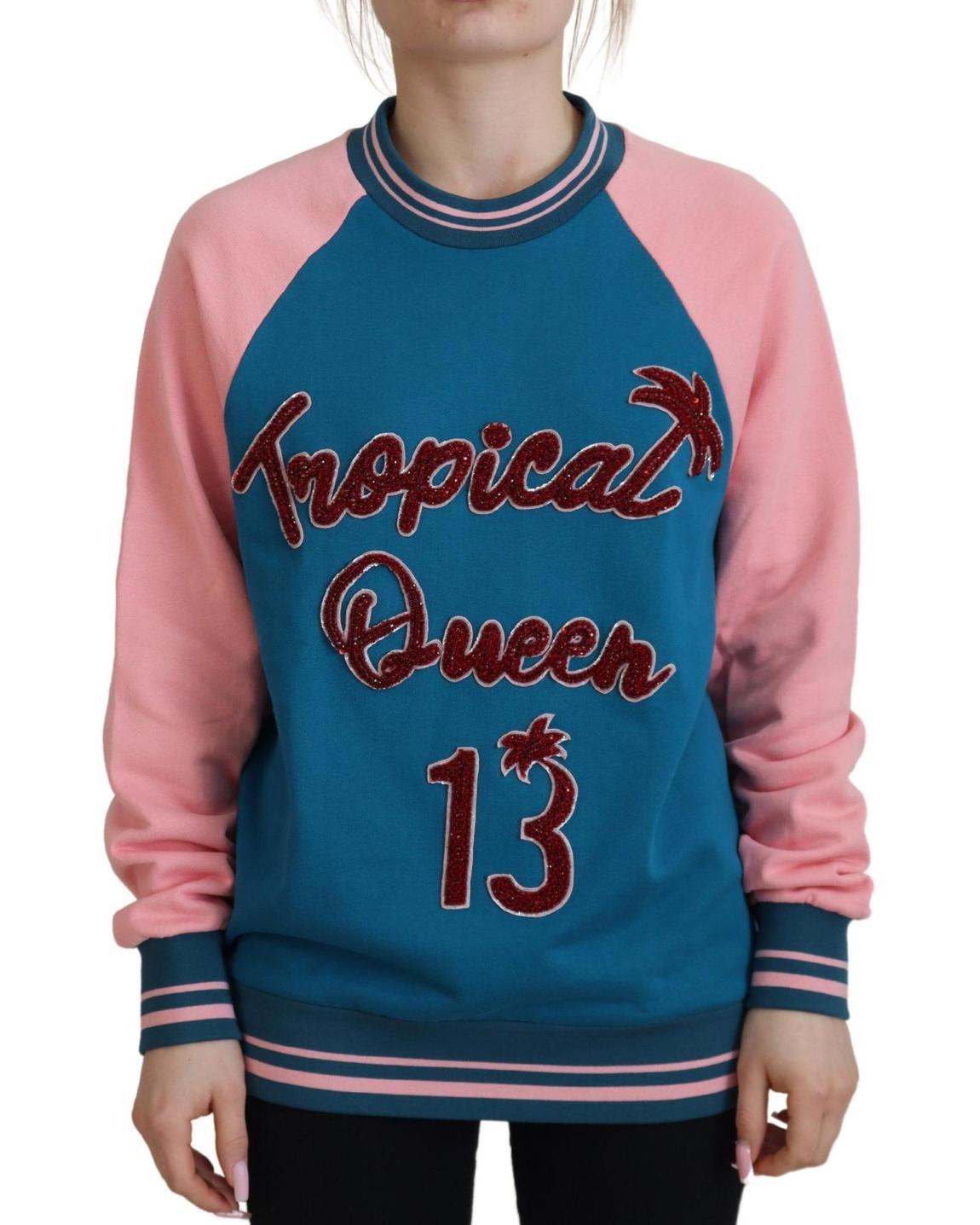Dolce Gabbana Tropical Queen Sweatshirt 13 Wo - Blue Sweaters main product photo