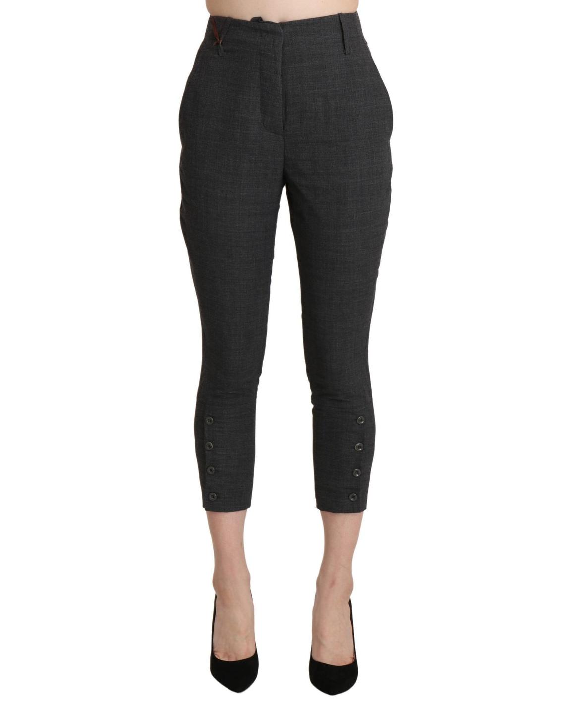 Cropped Pants PAN71137 Wo - Black Jeans main product photo
