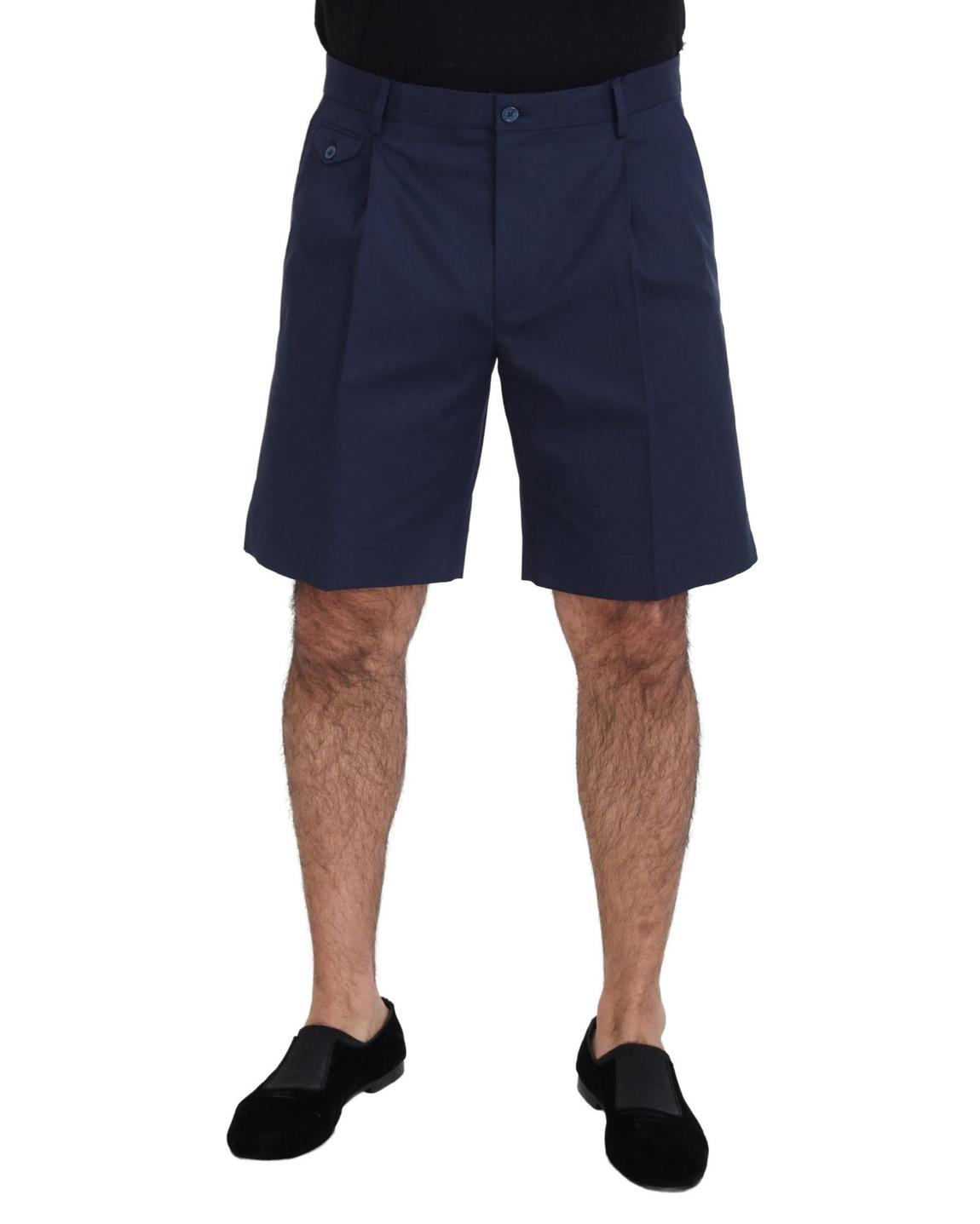 Pleated Shorts MidLength - Blue main product photo