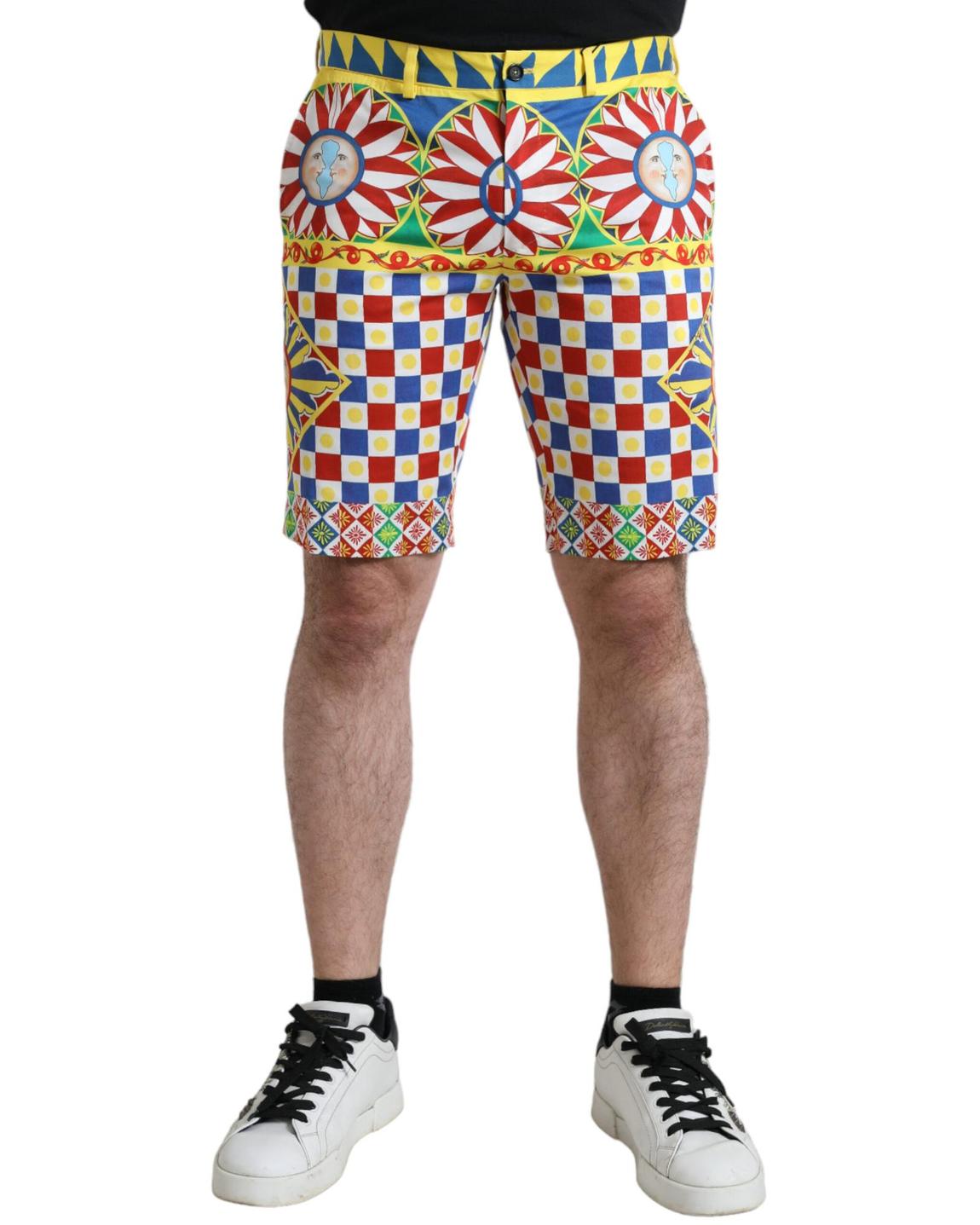 Printed Cotton Shorts - Multicolor main product photo