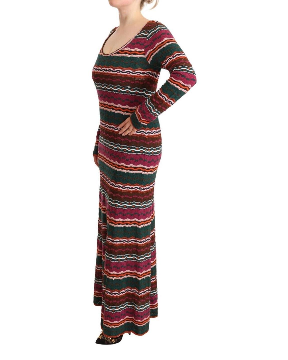 Missoni Knit Maxi Dress Long Sleeve Wo - Multicolor Dresses main product photo