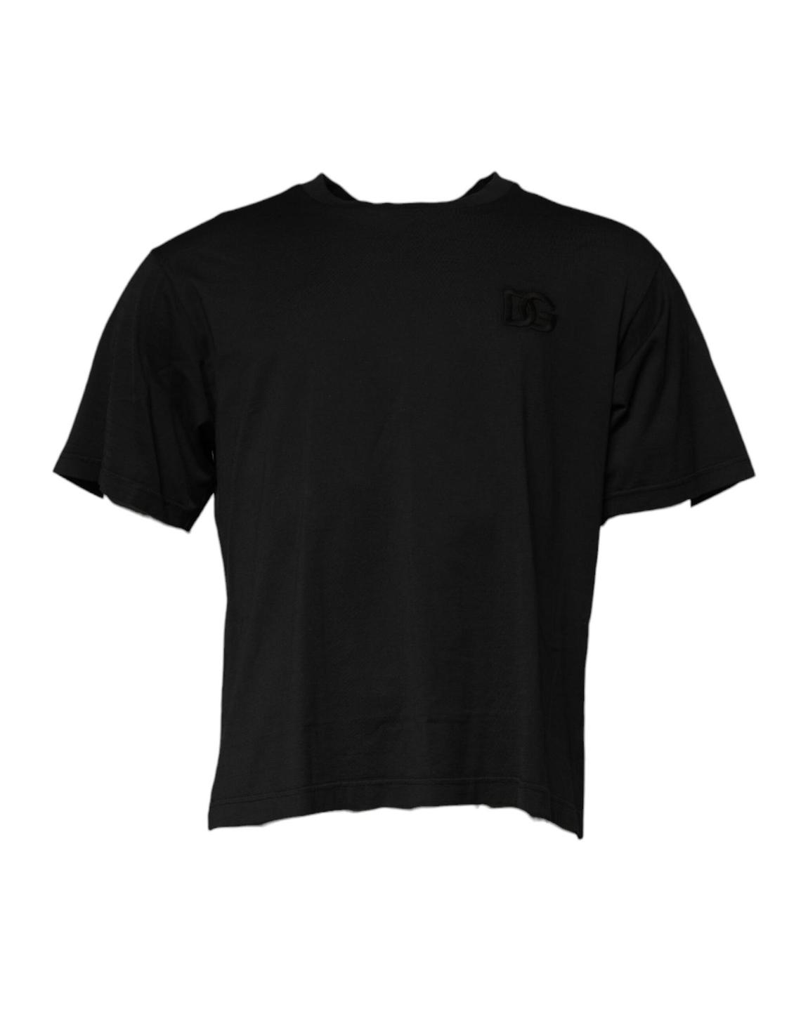 Short Sleeve Crew Neck TShirt - Black T-Shirts main product photo