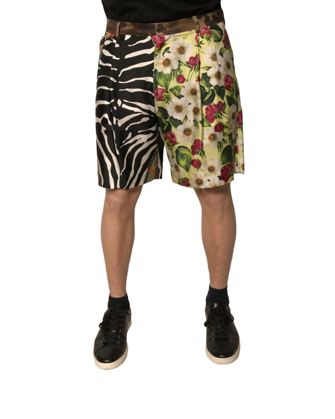 Summer Shorts Floral Zebra Print - Multicolor main product photo