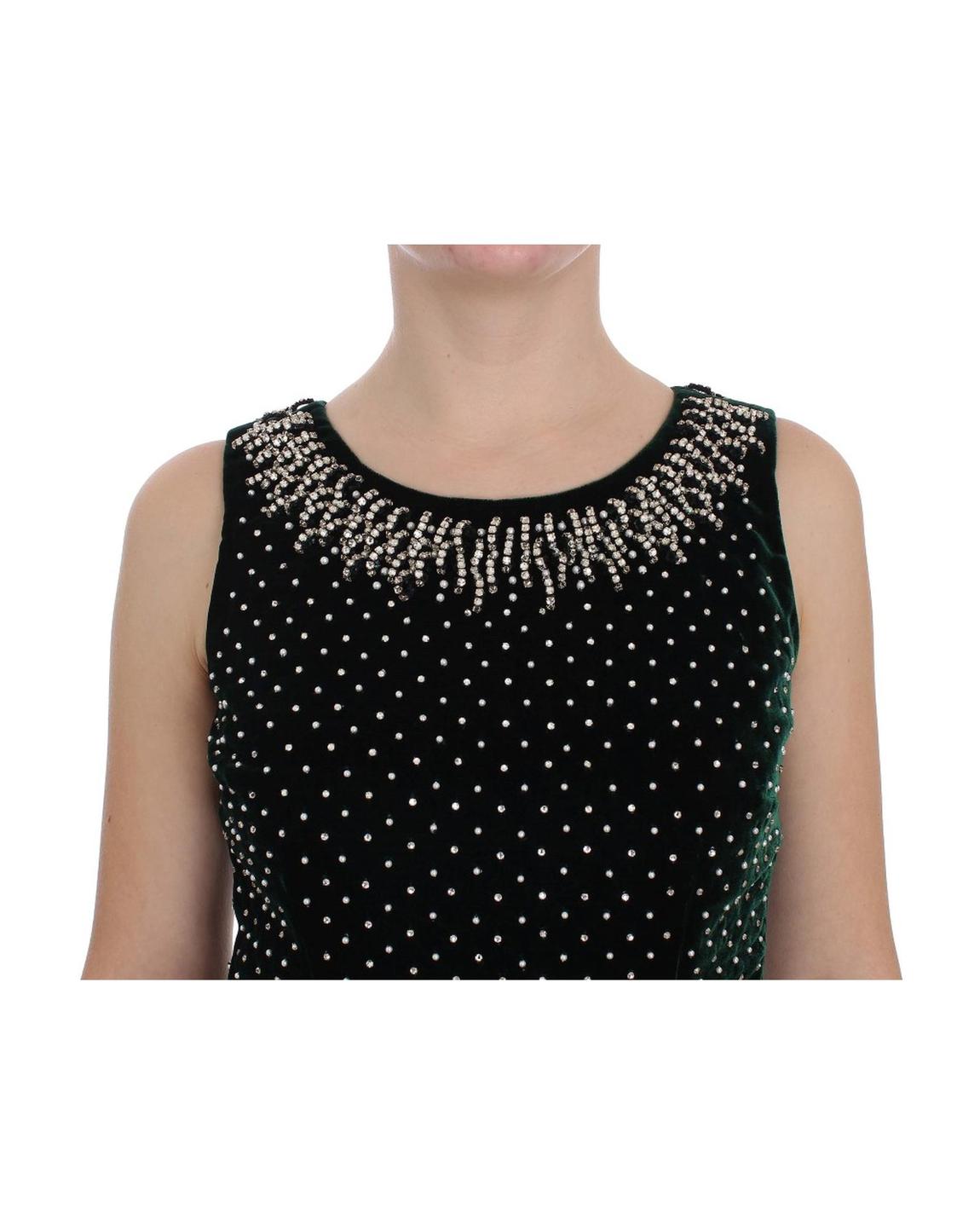 Velvet Long Dress Embellished Neckline - Blue Dresses main product photo