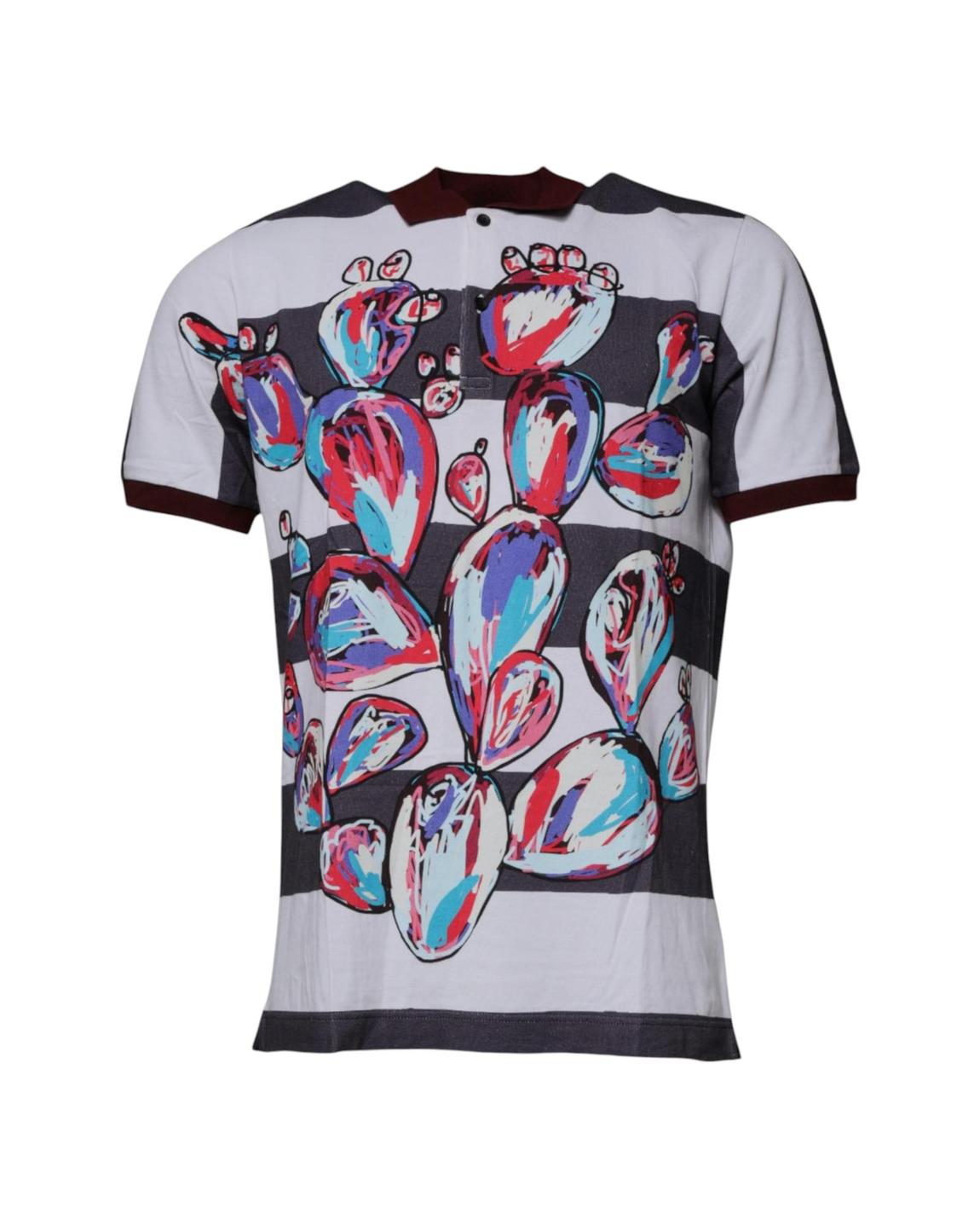 Cactus Print Polo Shirt - Multicolor main product photo