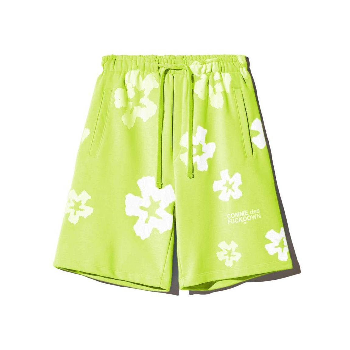 Plush Bermuda Shorts with All-Over Print and Elasticated Waist - main product photo