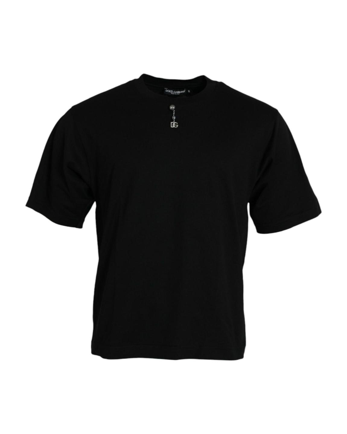 Short Sleeve Crew Neck TShirt - Black T-Shirts main product photo