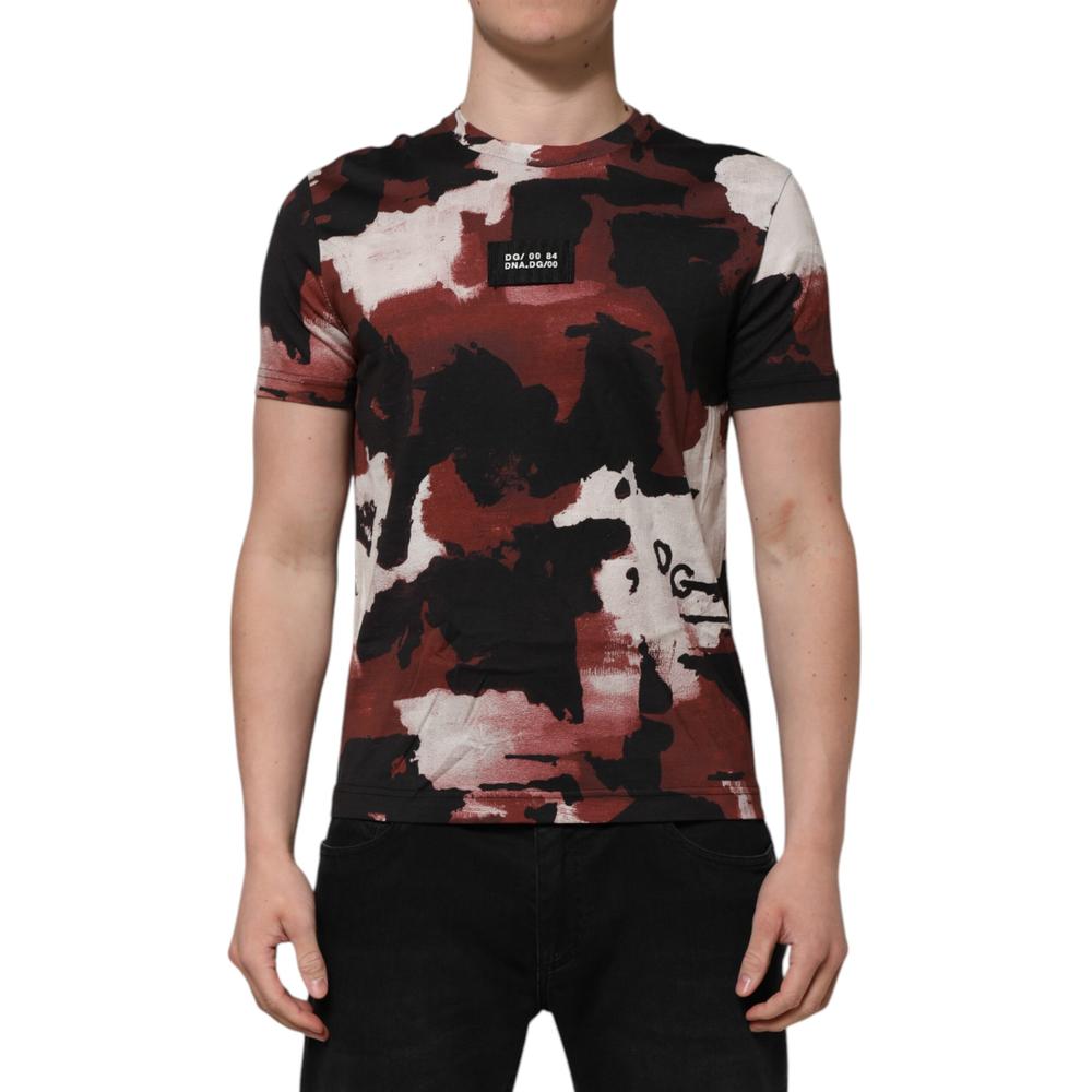 Crew Neck Camouflage Cotton T-Shirt - Multicolor main product photo