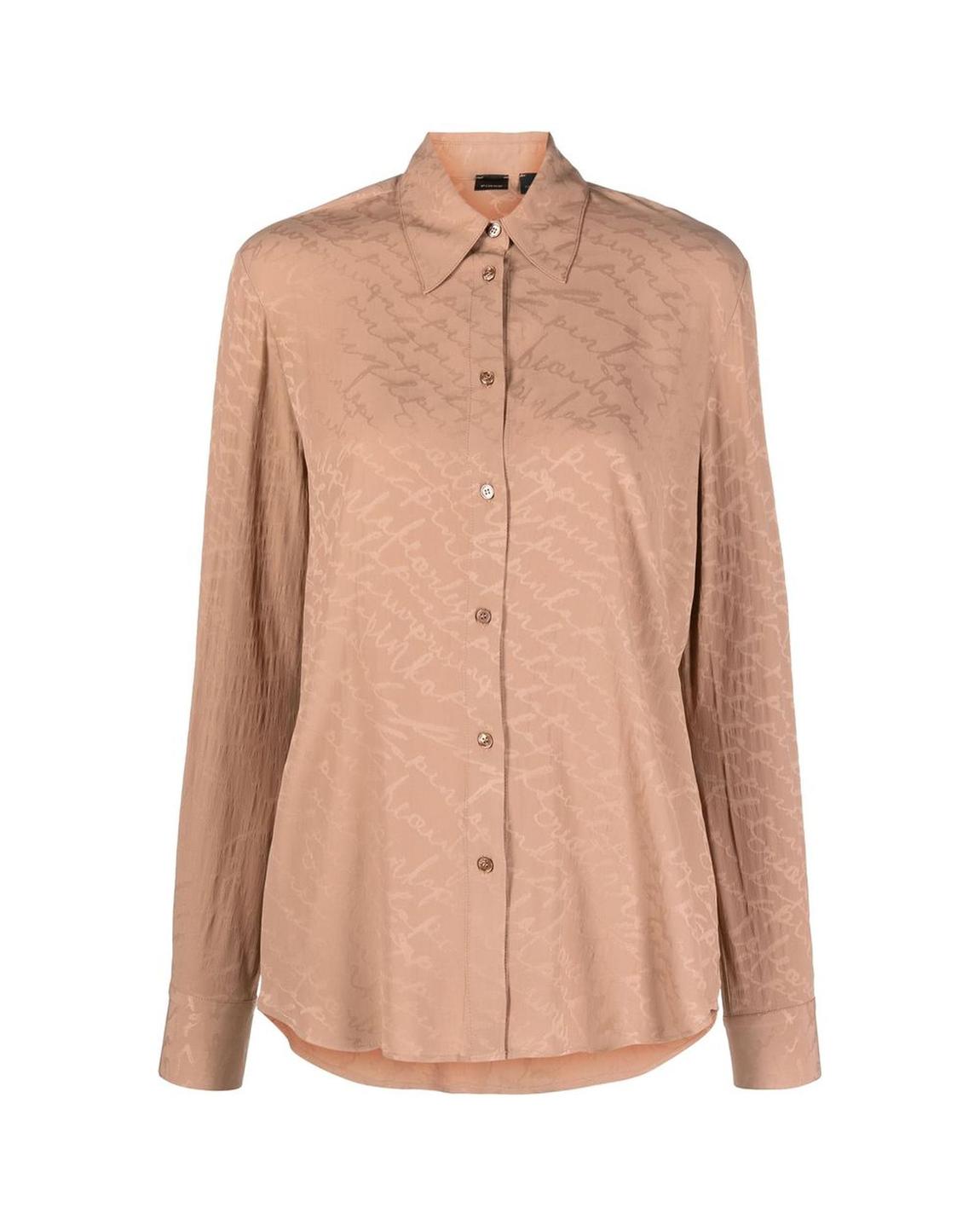 Longsleeved Shirt Allover Print Wo - Beige main product photo