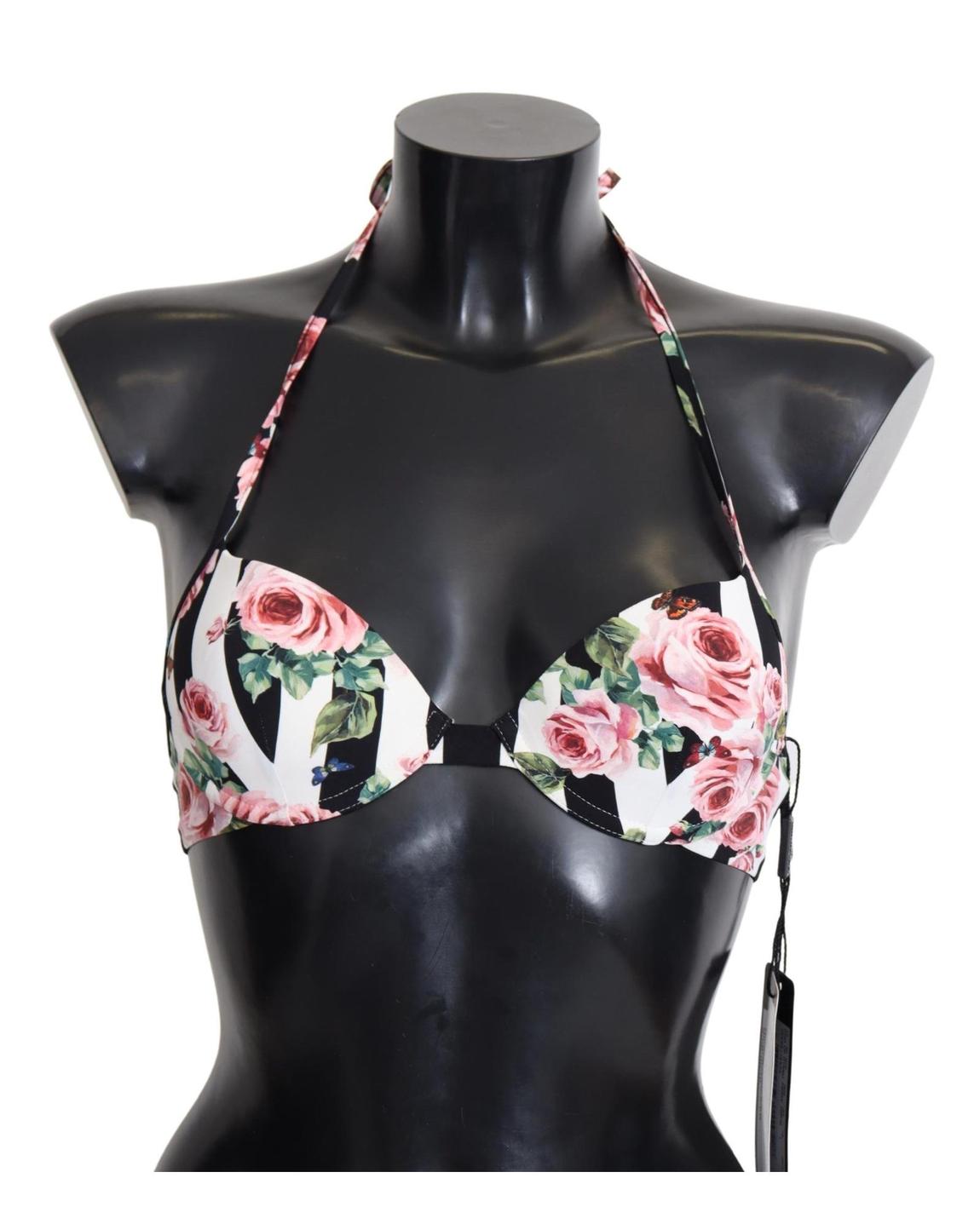Dolce Gabbana Bikini Top Floral Print Wo - Multicolor Swimwear main product photo