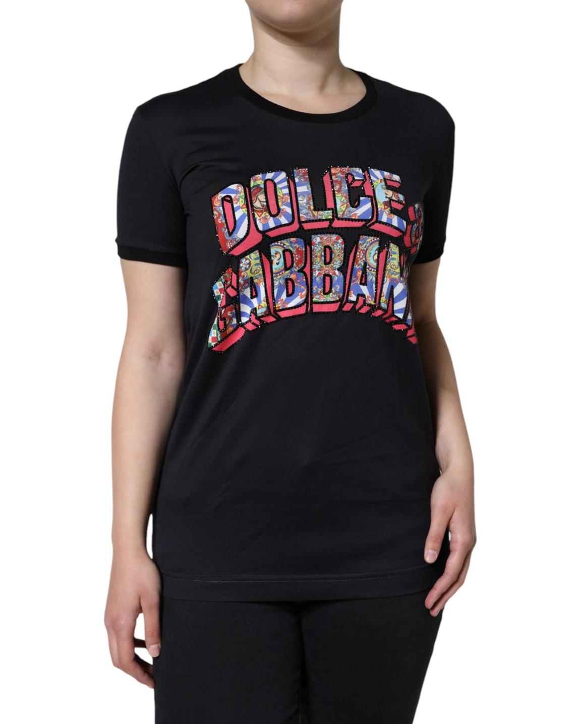 Dolce Gabbana Logo TShirt - Black Tops main product photo