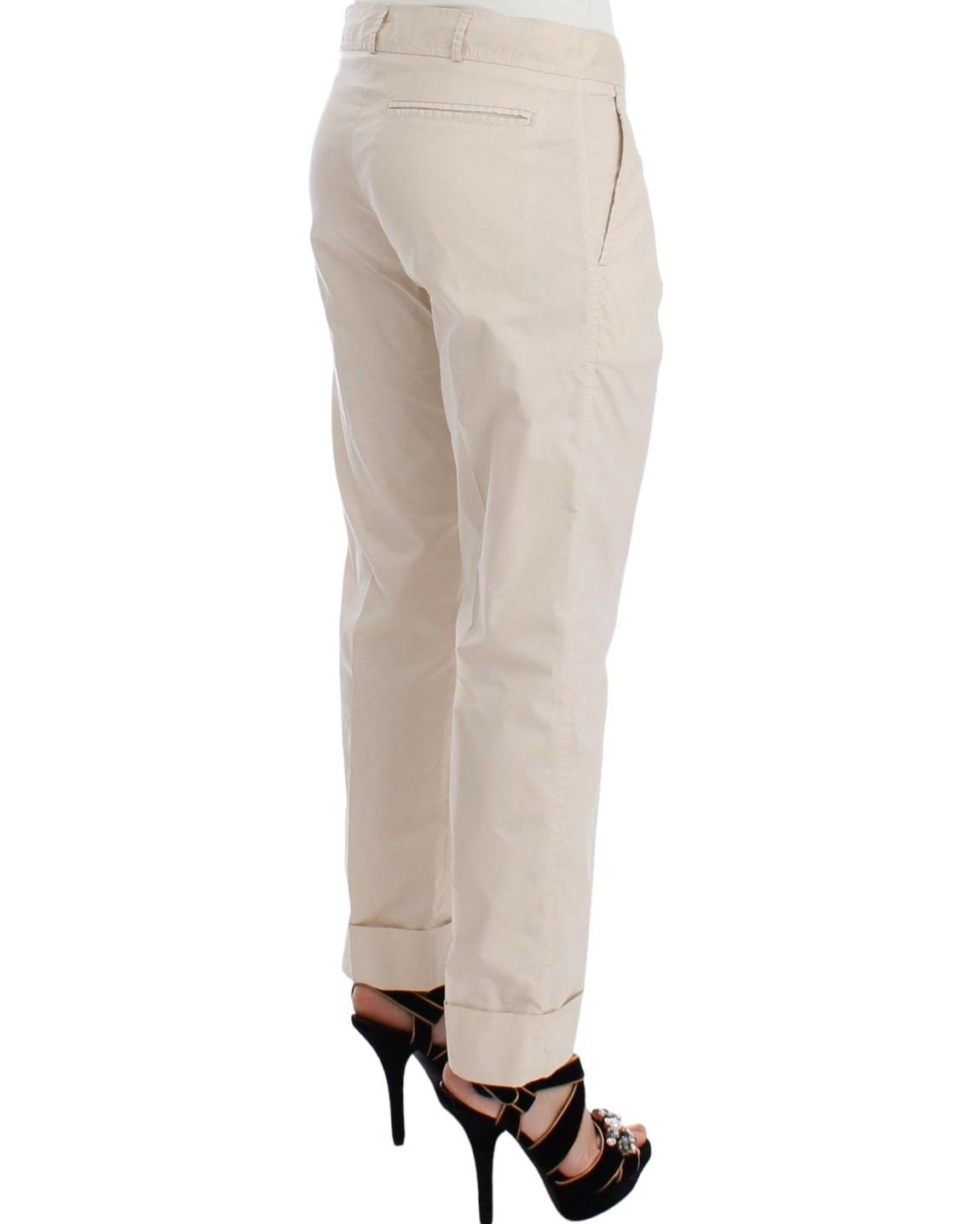 Pleated Cuffed Pants Beige Jeans main product photo