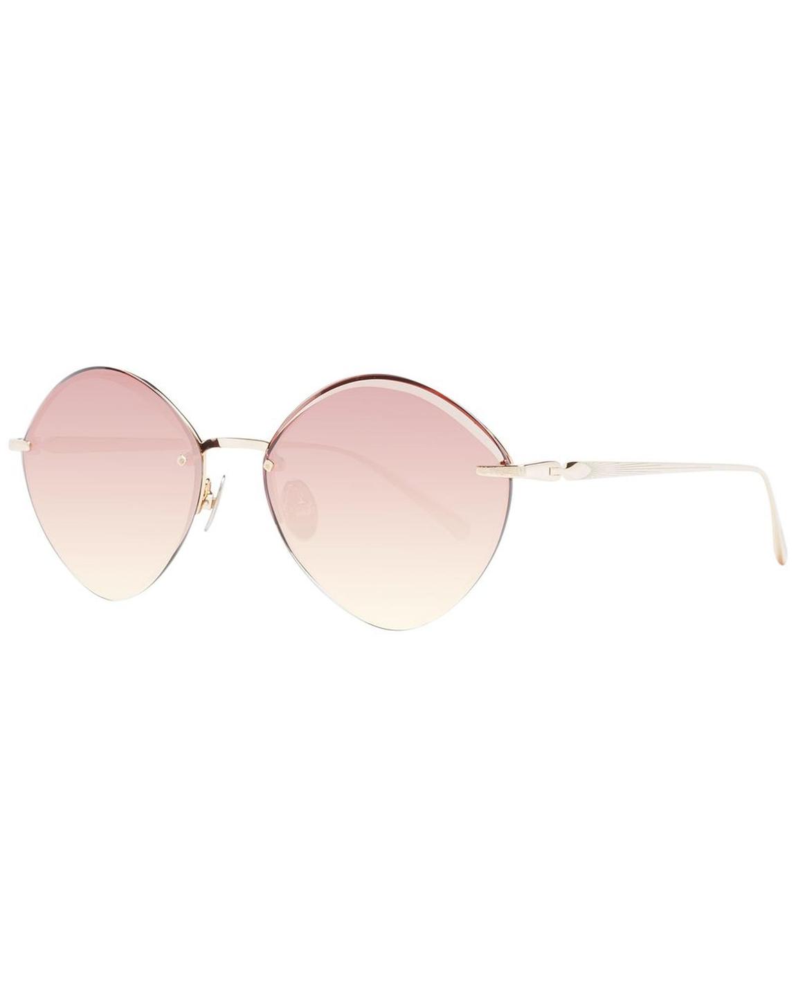 Oval Sunglasses Gradient Pink Lenses Wo - Gold main product photo