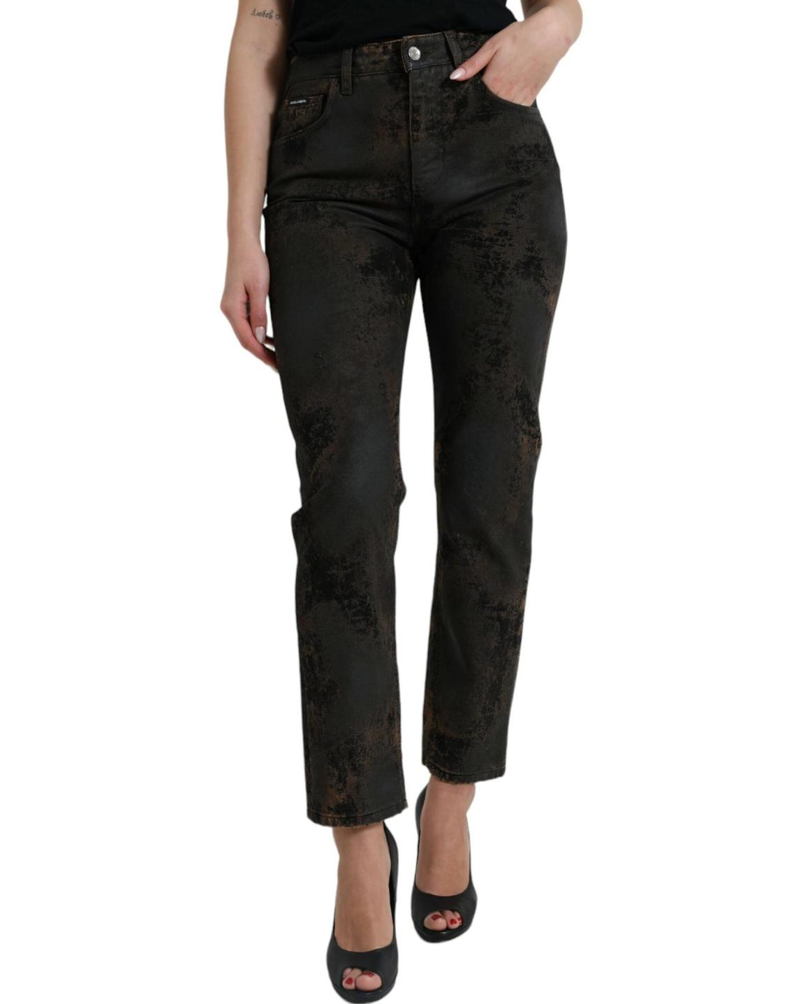 MidRise Straight Jeans Style PAN75011 Wo - Brown Jeans main product photo