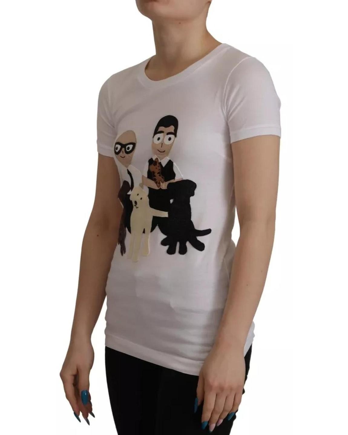 Appliqu Cotton TShirt - White Tops main product photo