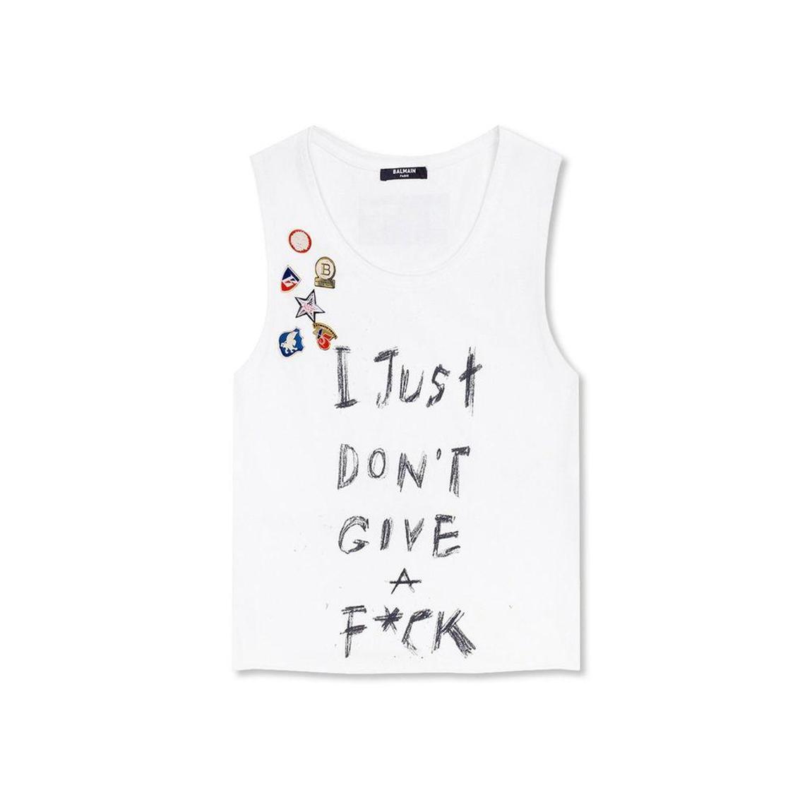 Printed Cotton Cropped T-Shirt with Decorative Metal Pins Wo - main product photo