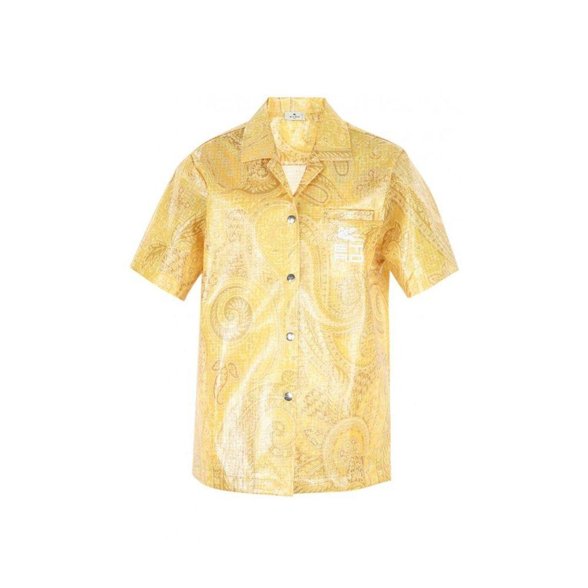 Nylon Printed Short Sleeve Shirt with Front Logo and Pocket Wo - main product photo