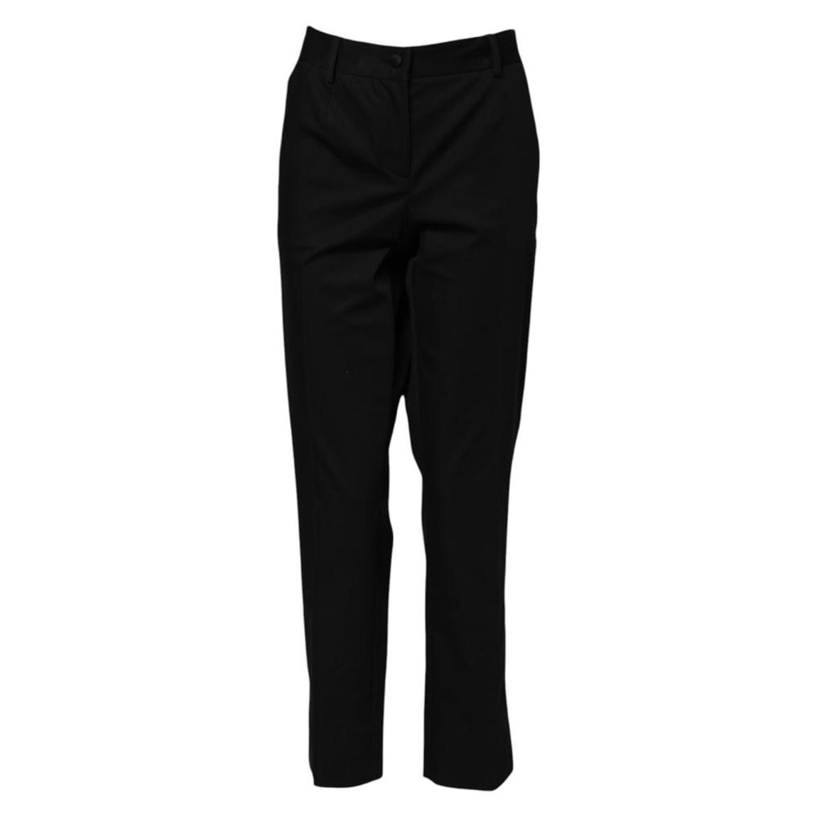 High Waist Cotton Blend Formal Dress Pants with Zipper Closure - main product photo