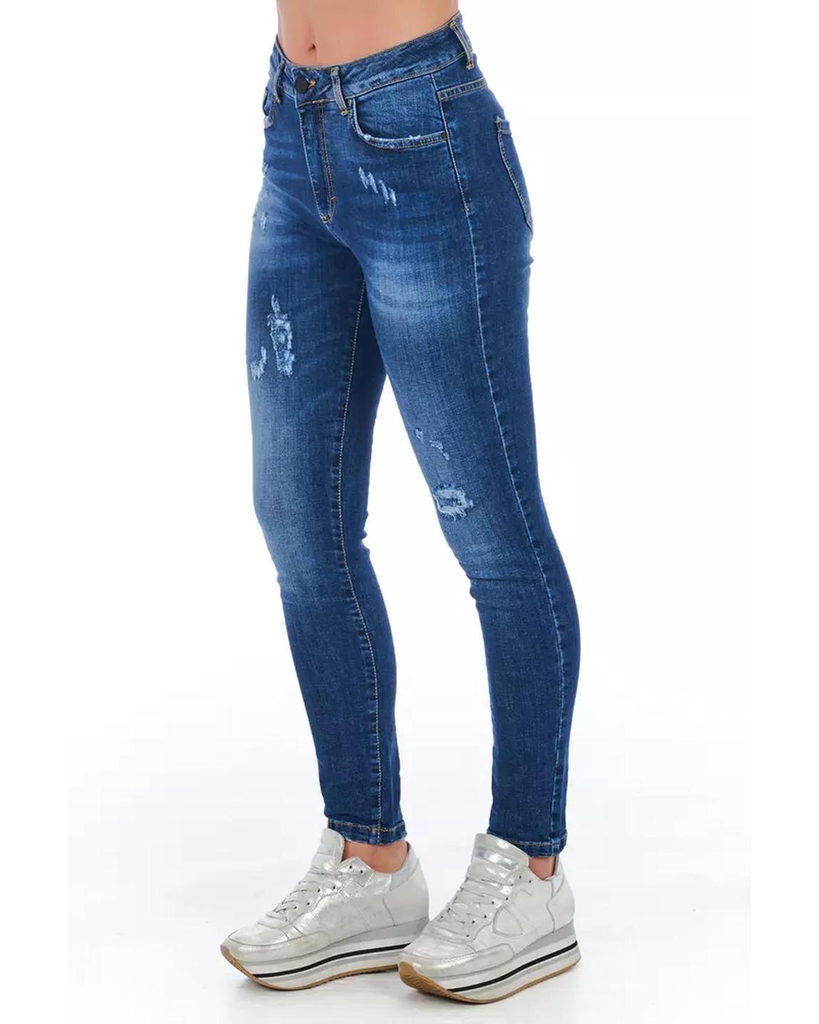 Distressed Skinny Jeans Wo - Blue Jeans main product photo
