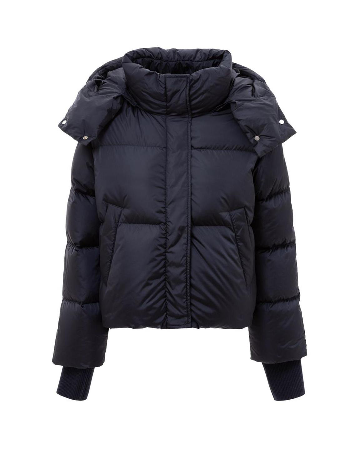 Hooded Padded Jacket Boxy Fit Wo - Blue Jackets main product photo