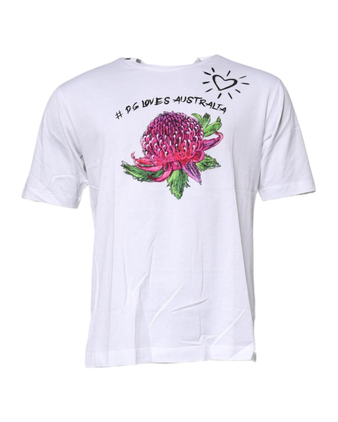Australia Flower Graphic Tee - White T-Shirts main product photo