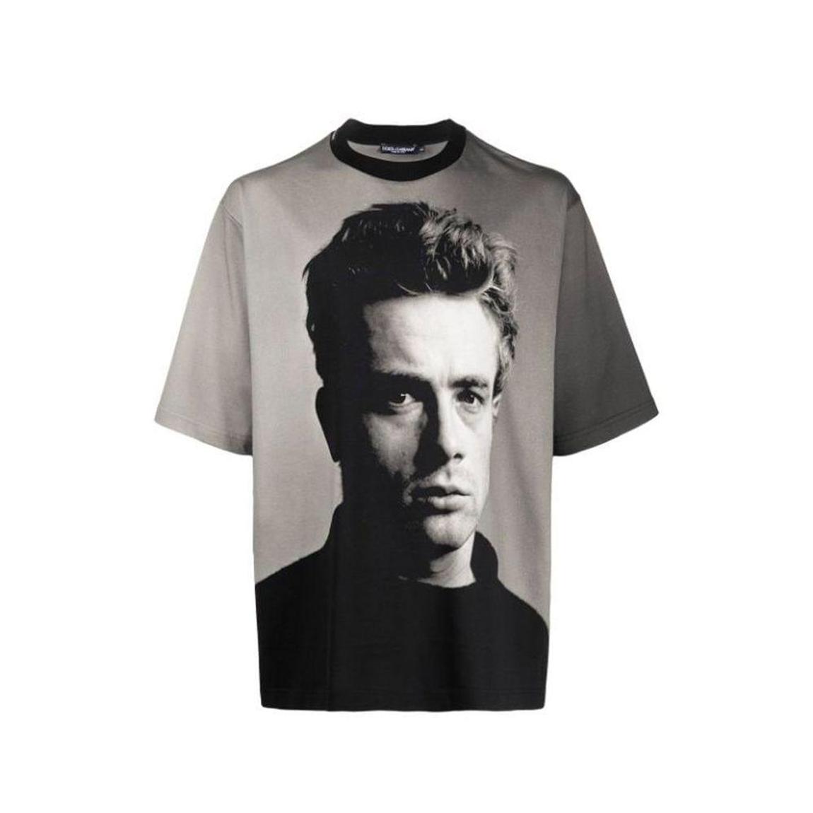 James Dean Graphic Print Cotton T-Shirt - Black main product photo