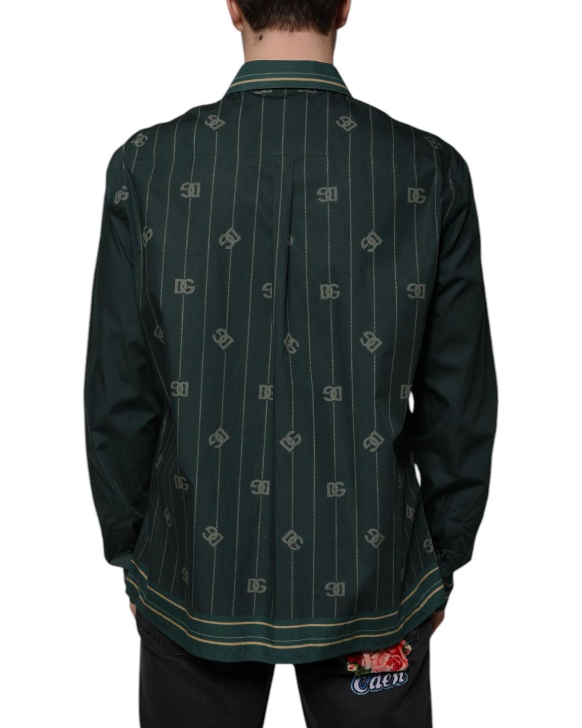 Long Sleeve Poplin Shirt G5EA2T G7UCM- Dark Green T-Shirts main product photo