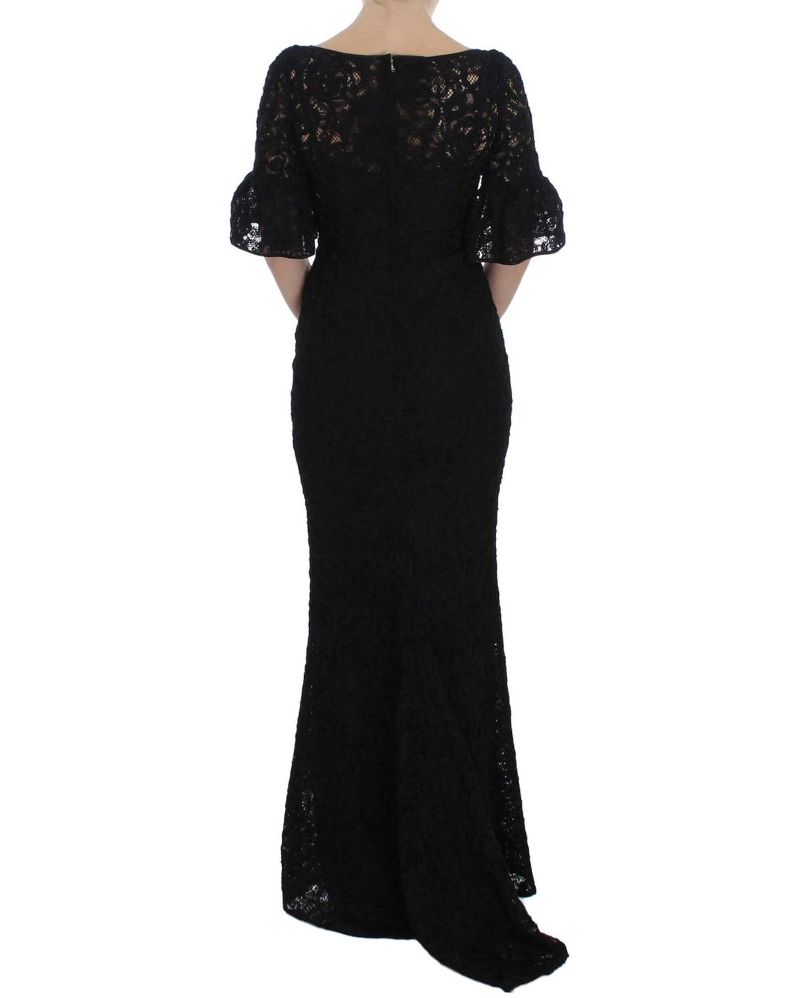 Dolce Gabbana Lace Dress Long Sleeve - Black Dresses main product photo