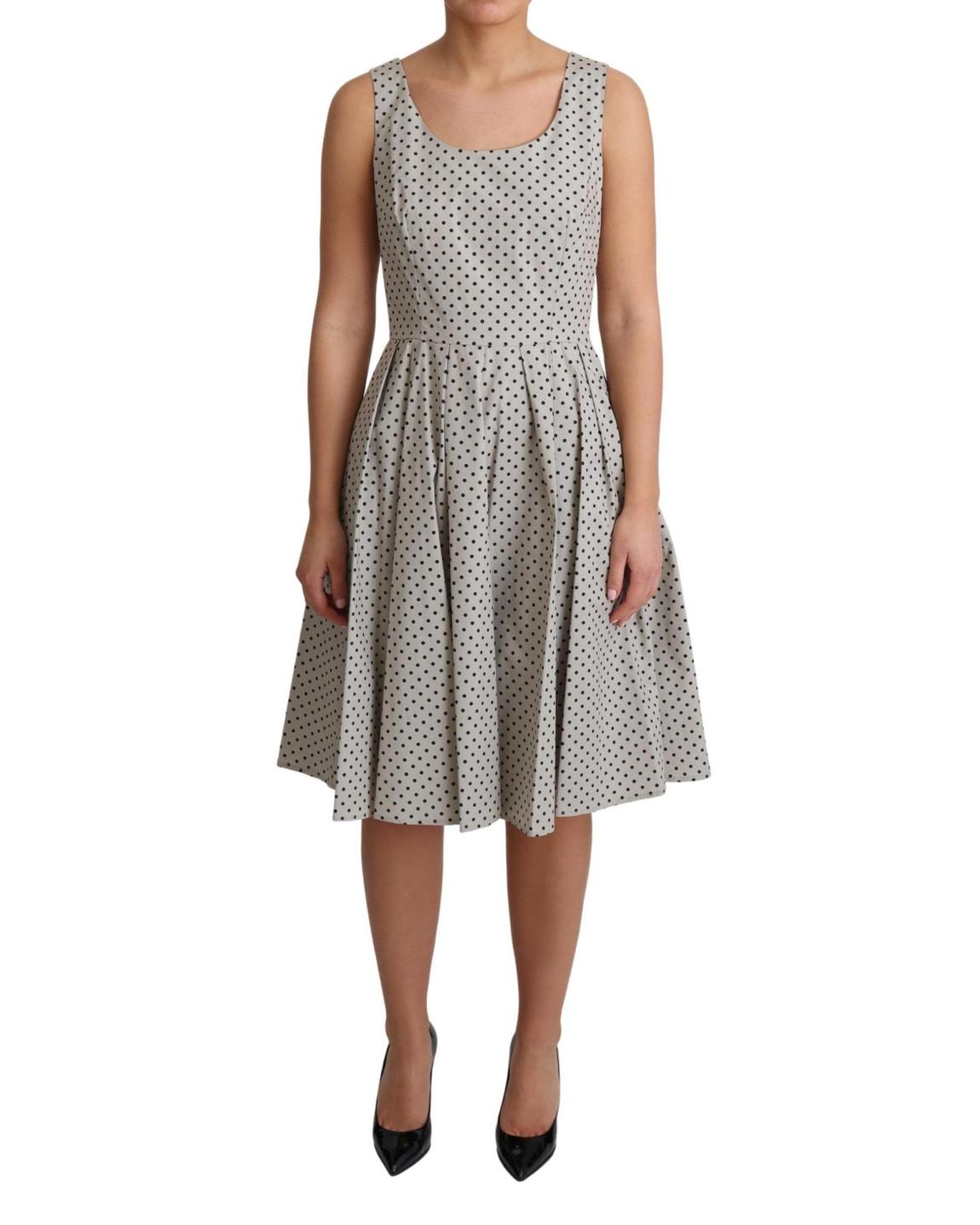 Dolce Gabbana Aline Polka Dot Dress - Beige Dresses main product photo