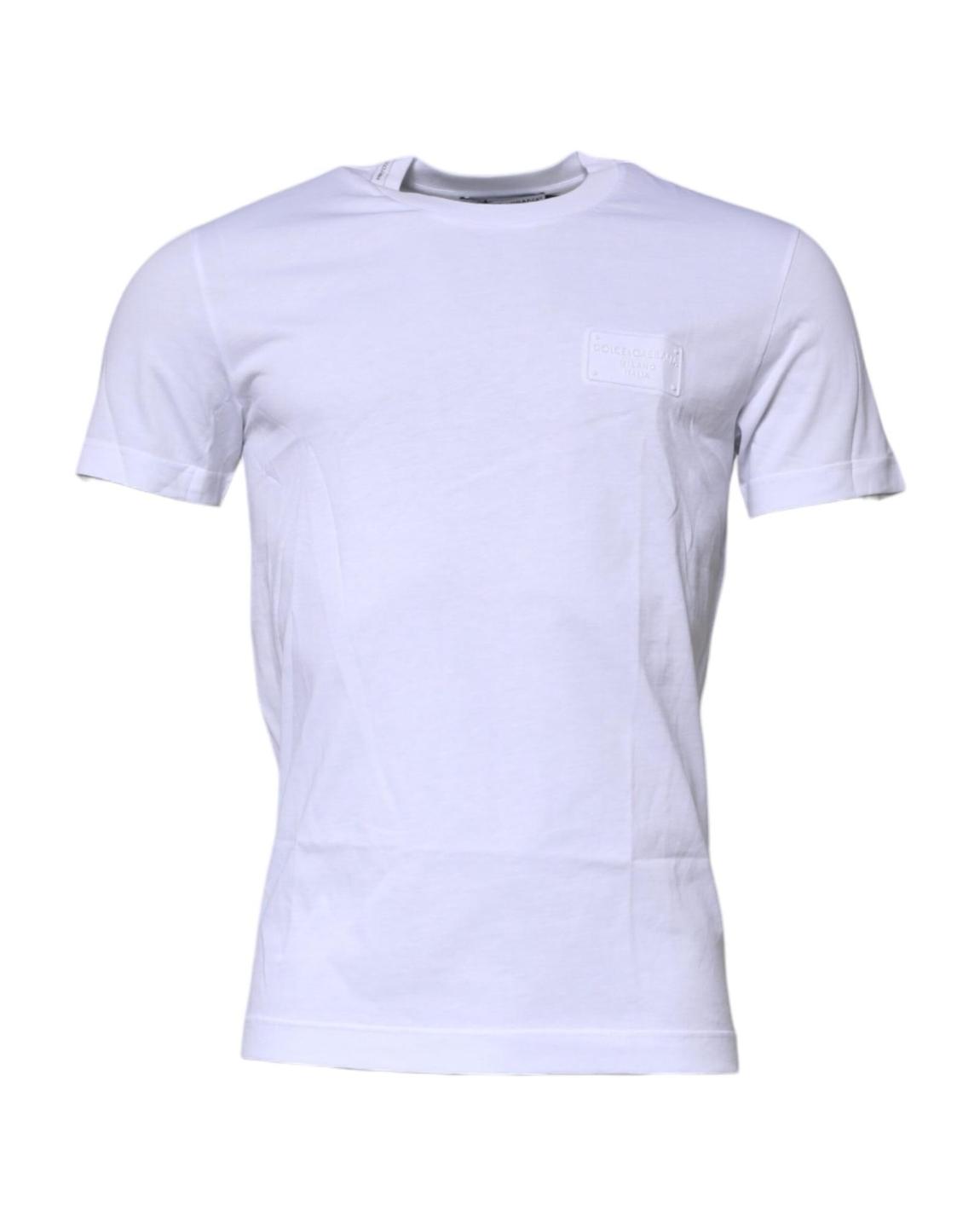 Short Sleeve Crew Neck TShirt - White T-Shirts main product photo