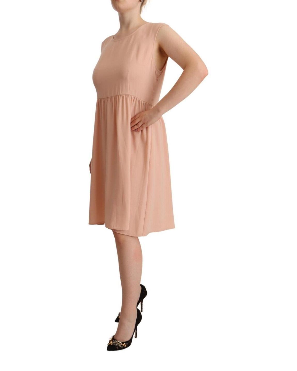 ALine Sleeveless Dress - Beige Dresses main product photo