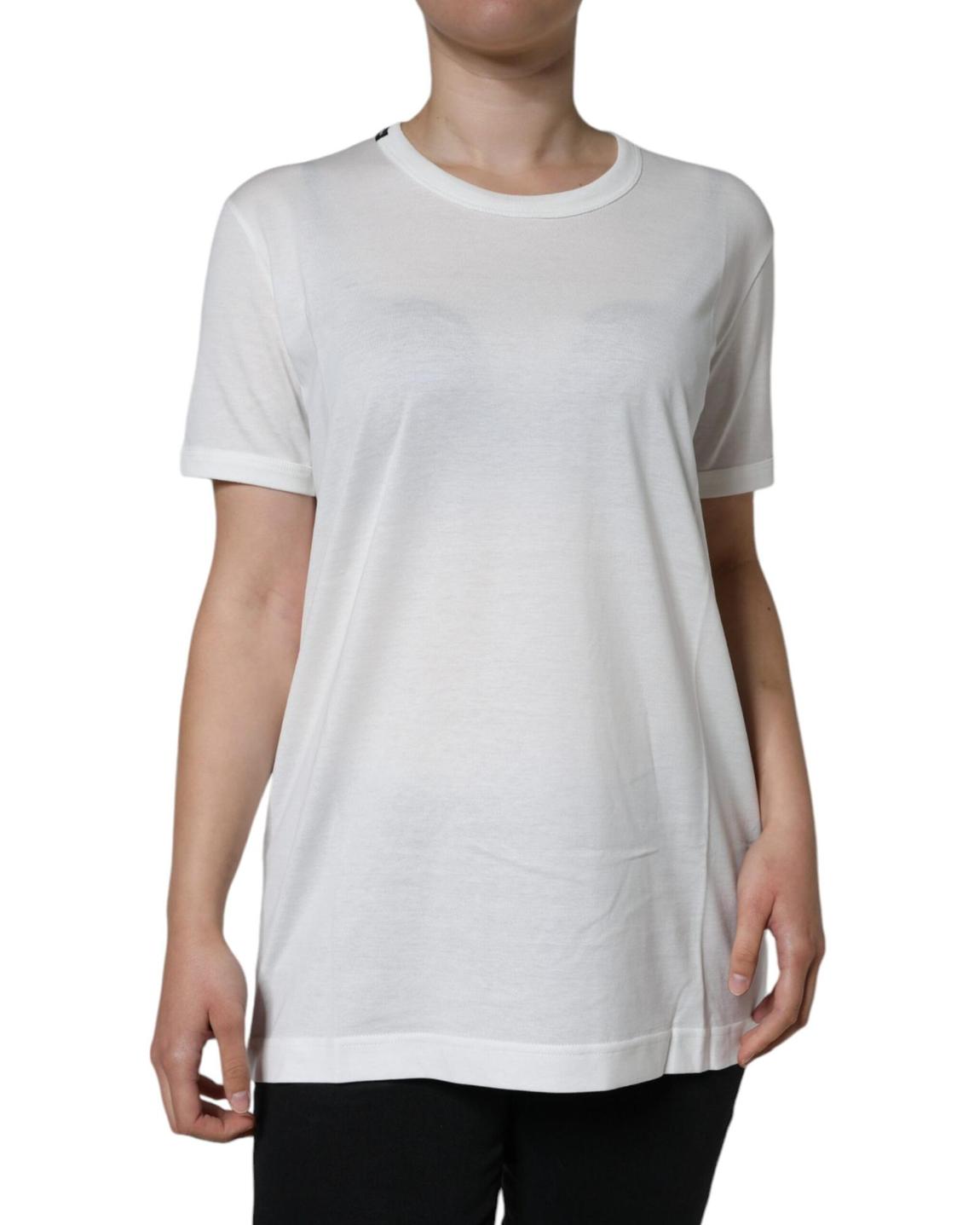 Dolce Gabbana TSH86524 Cotton TShirt - White Tops main product photo