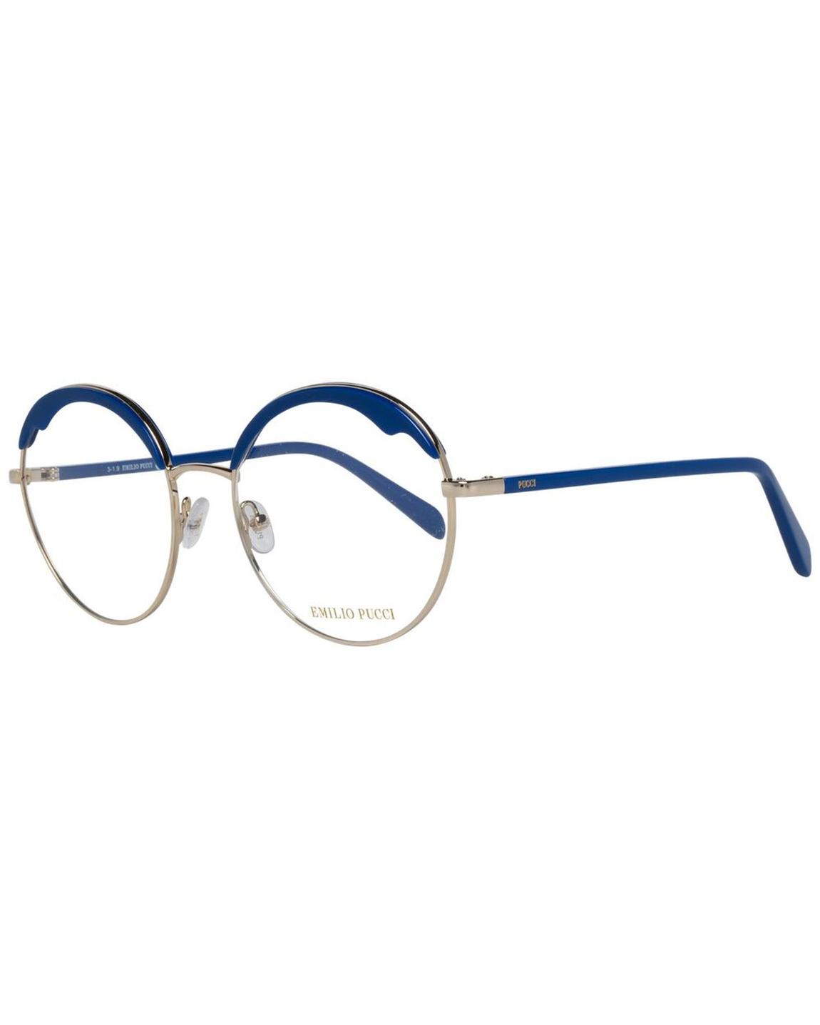 Round Eyeglasses Metal Frame Blue Accents Women main product photo
