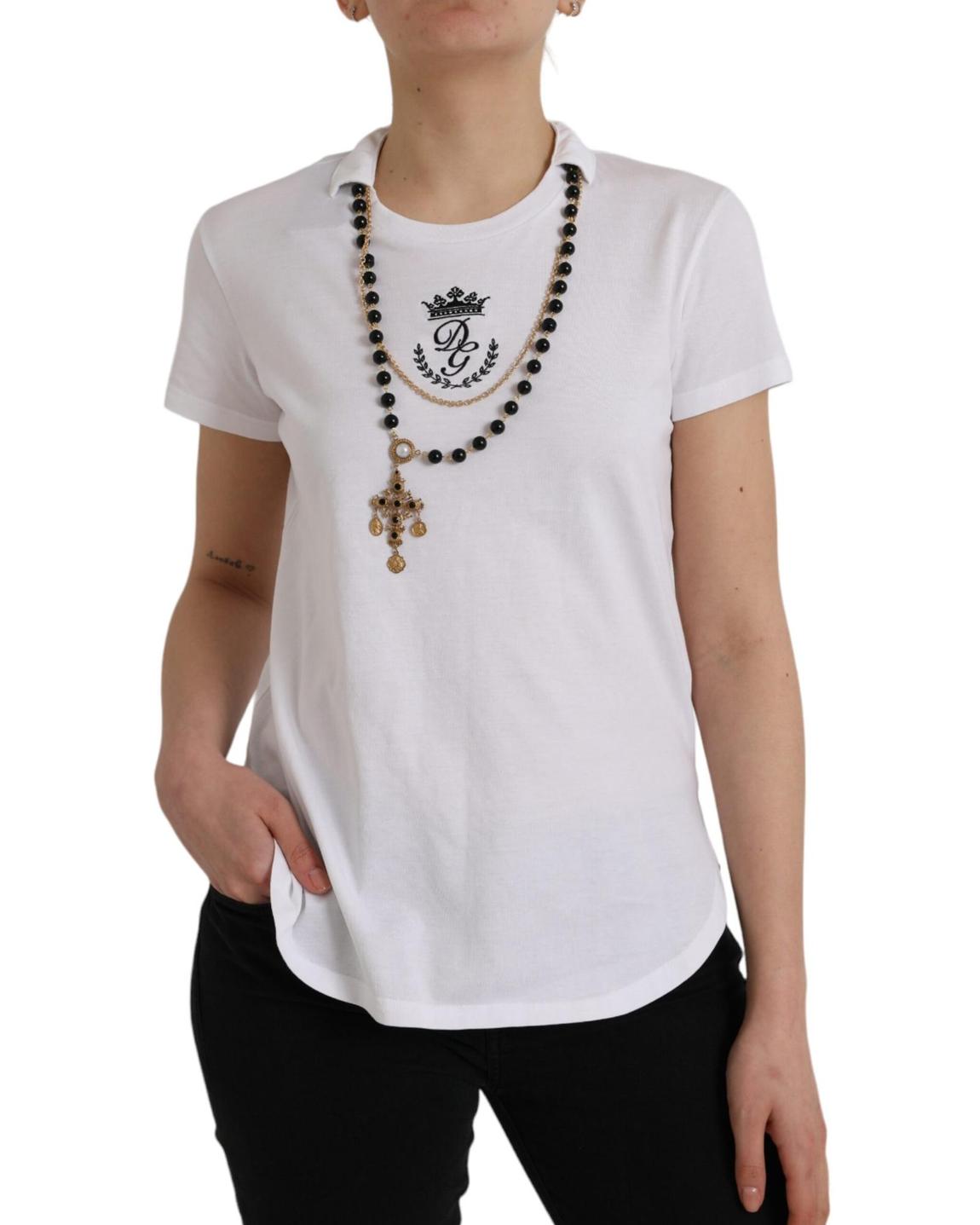 Dolce Gabbana TShirt Short Sleeves Model - White Tops main product photo