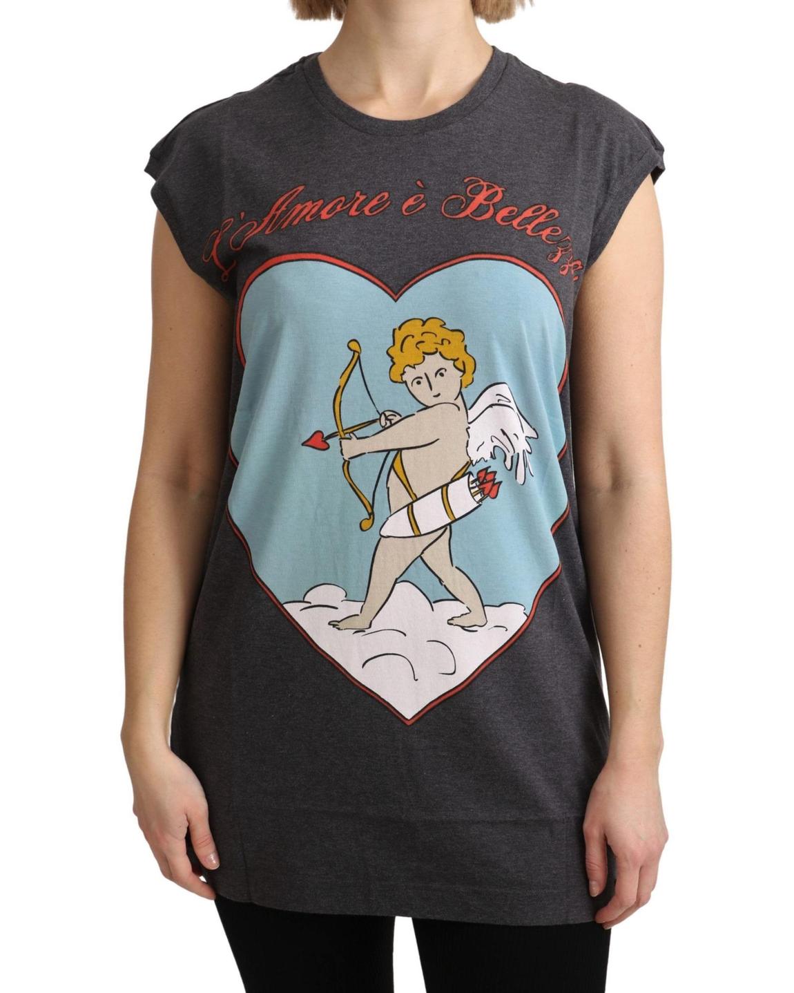 Cupid Heart TShirt TSH5134 Wo - Gray Tops main product photo