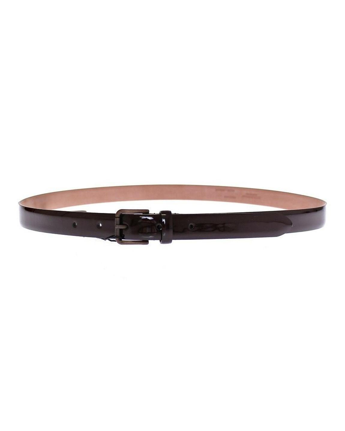 Dolce Gabbana Patent Leather Belt Brown Wo main product photo