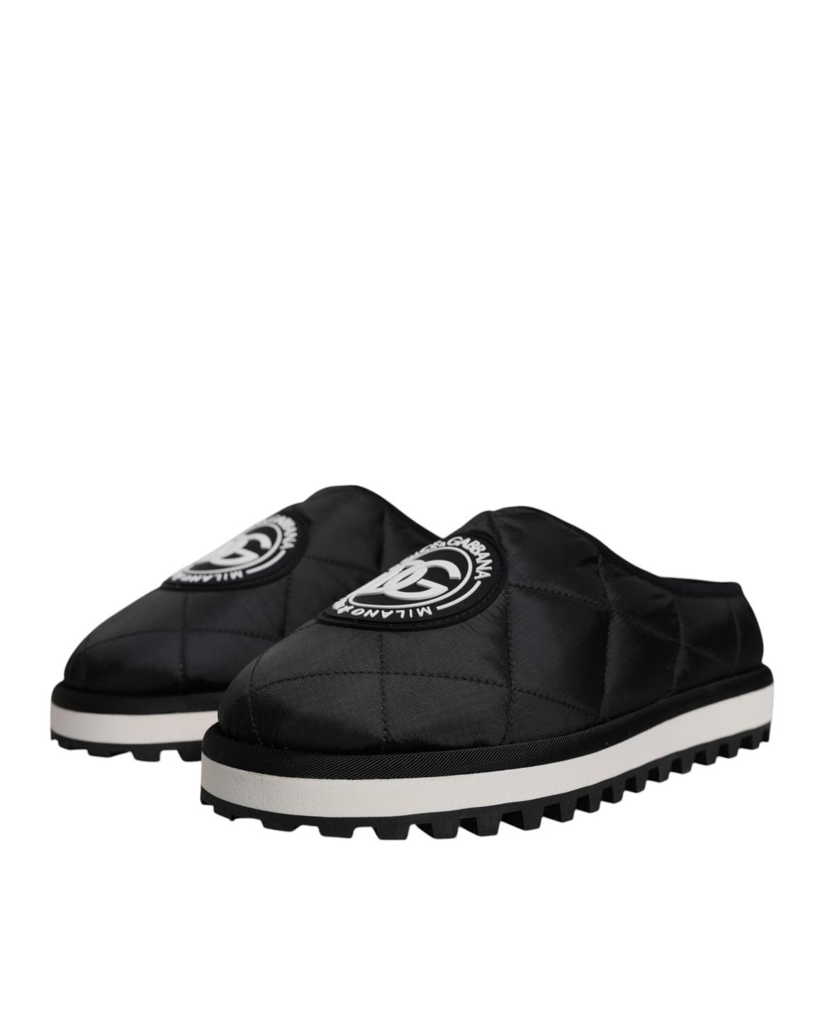 Quilted Slippers DGEmbossed Style - Black Sandals main product photo