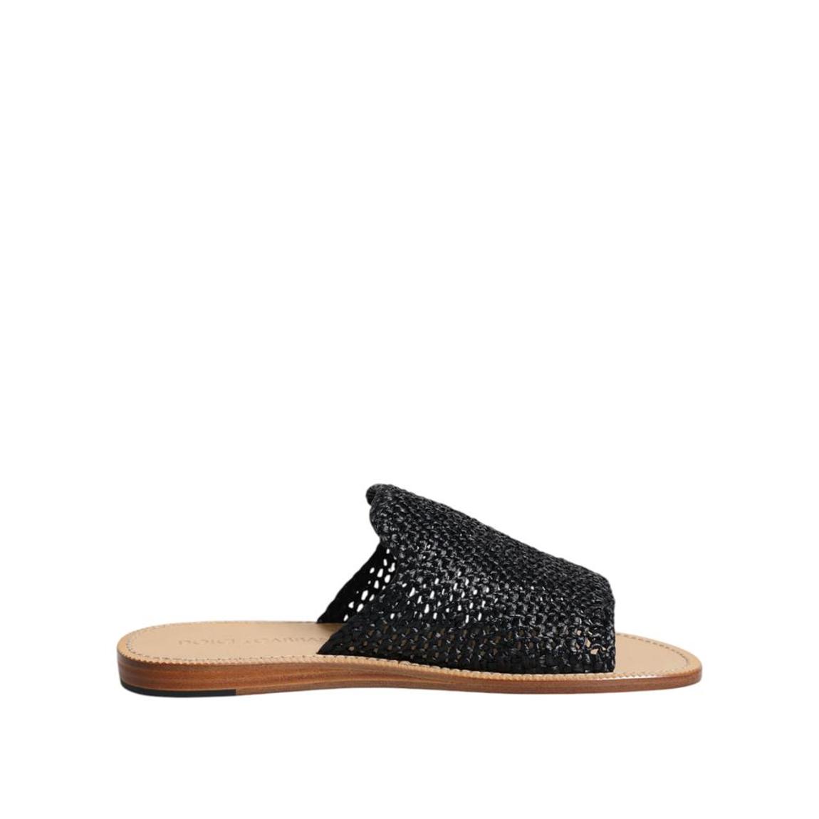 Woven Slipon Sandals - Black main product photo