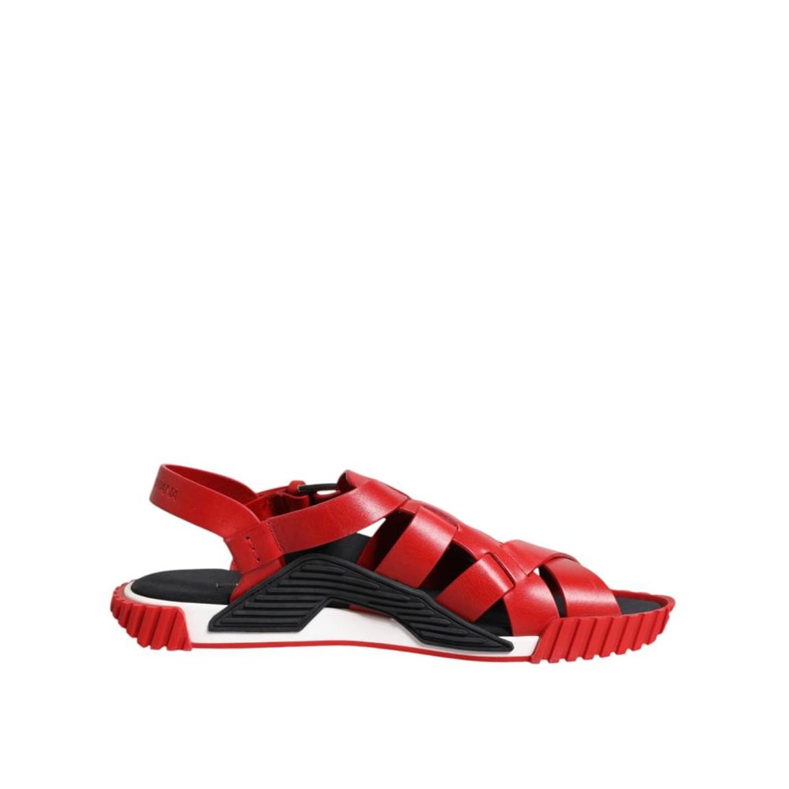 Woven Straps Sandals - Black And Red main product photo