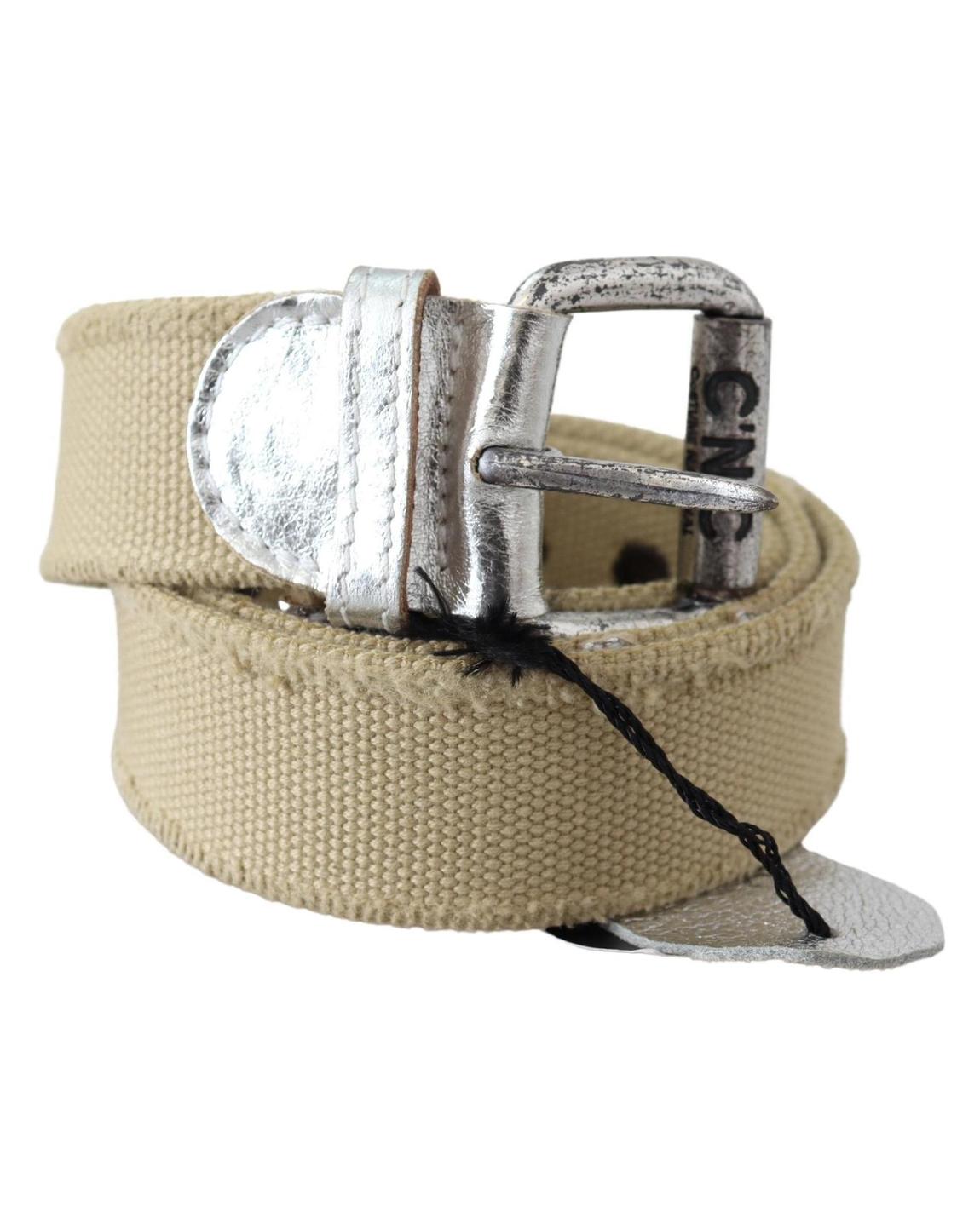 Costume National Belt Casual Canvas Leather - Beige main product photo