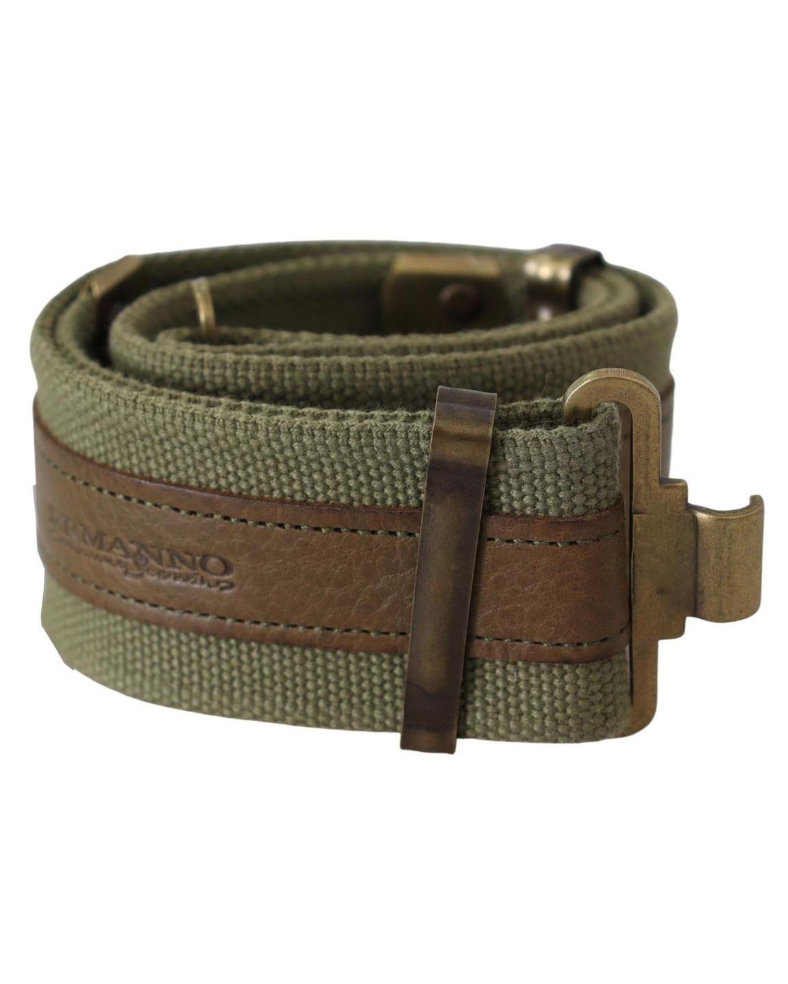 Ermanno Scervino Canvas Leather Belt - Green main product photo