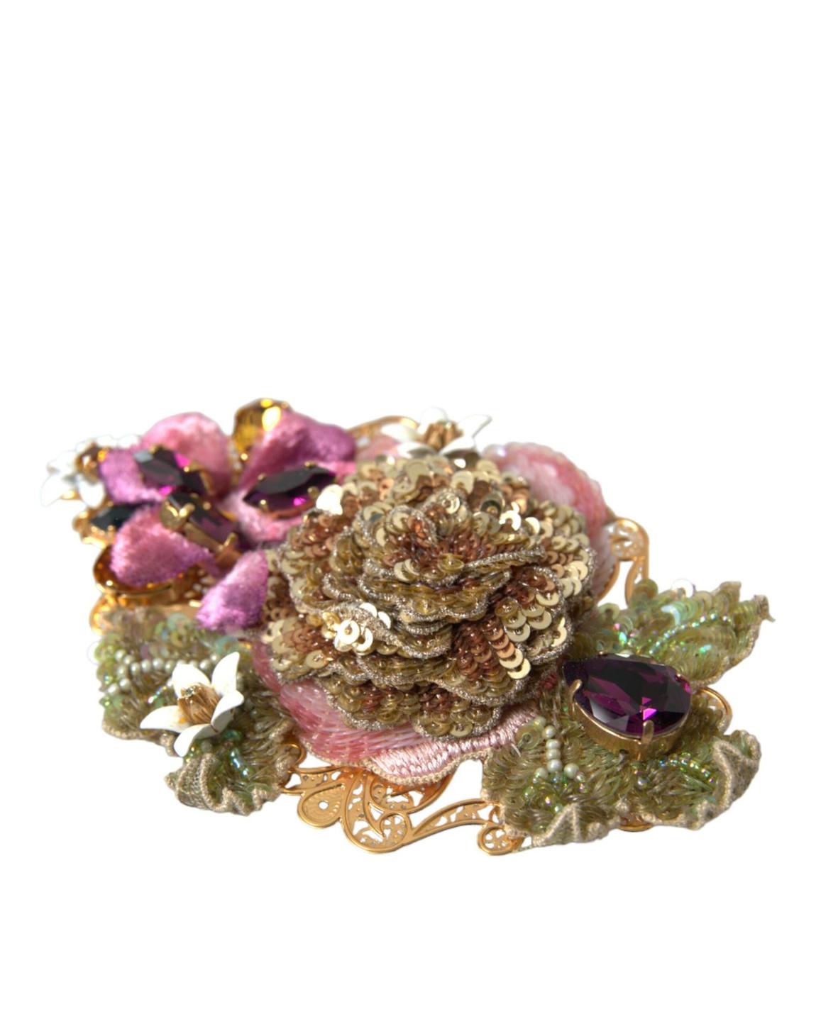 Floral Embroidered Brooch Wo - Multicolor Miscellaneous Accessories main product photo