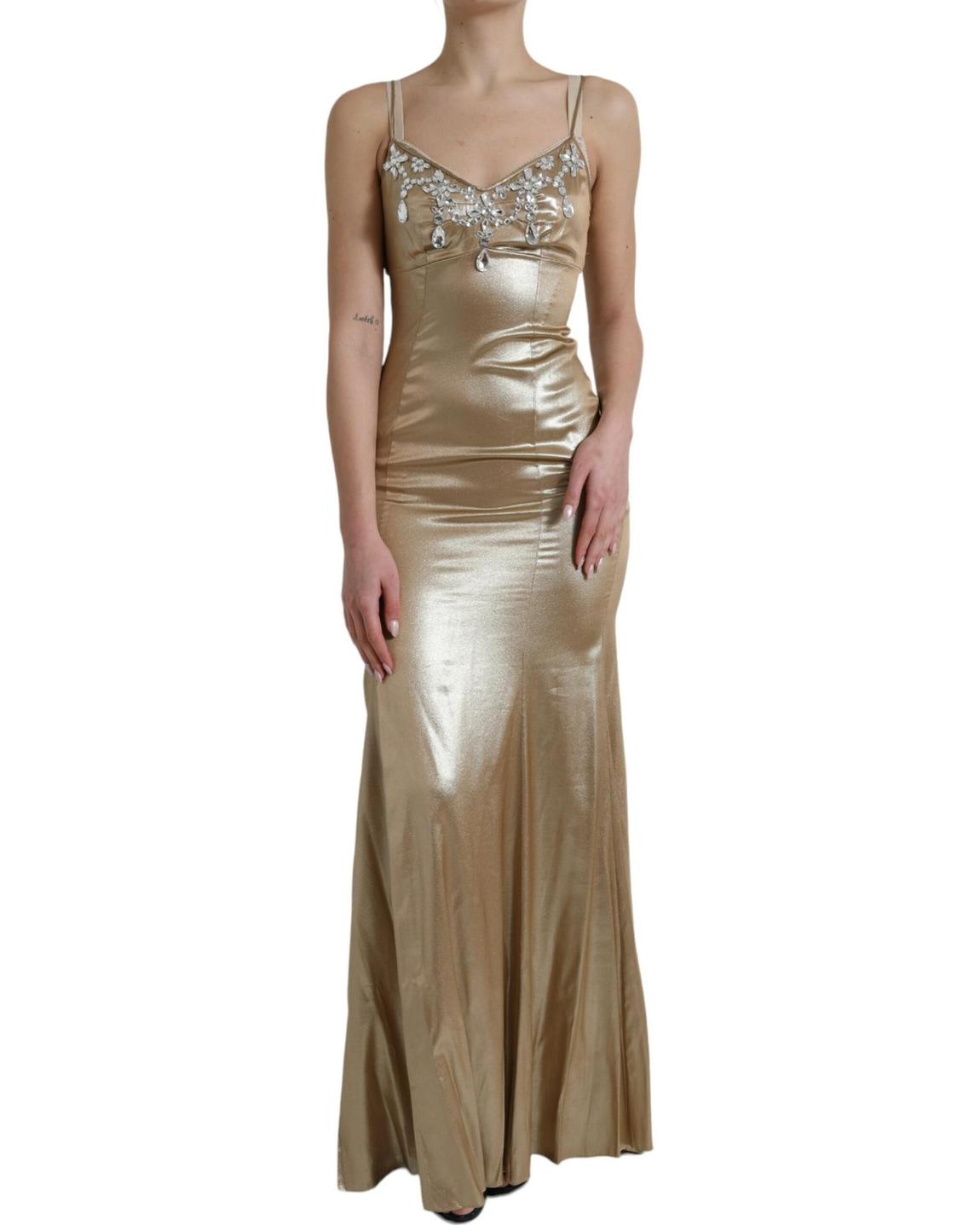 Gold Evening Dress Sleeveless VNeck Gown Wo Dresses main product photo